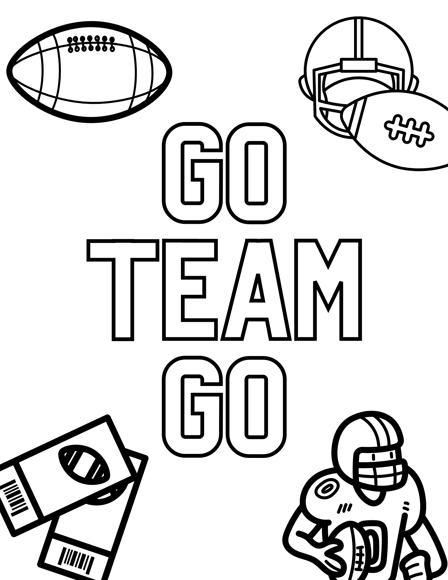 Football Printable Coloring Pages