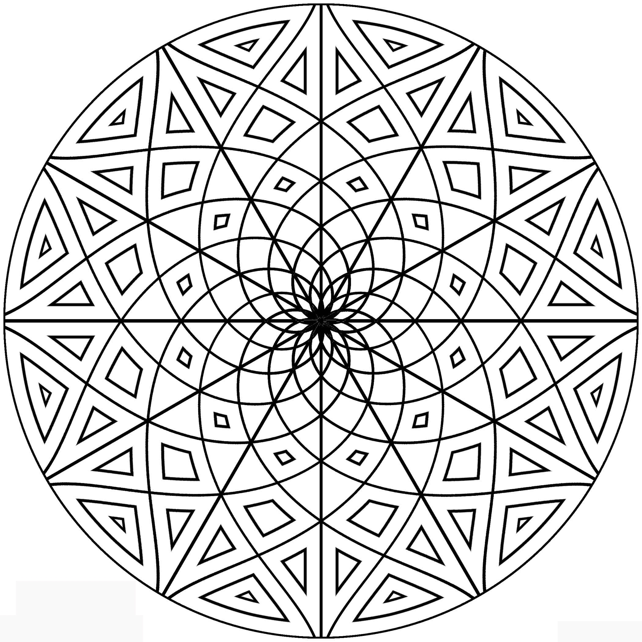 Printable Geometric Coloring Pages