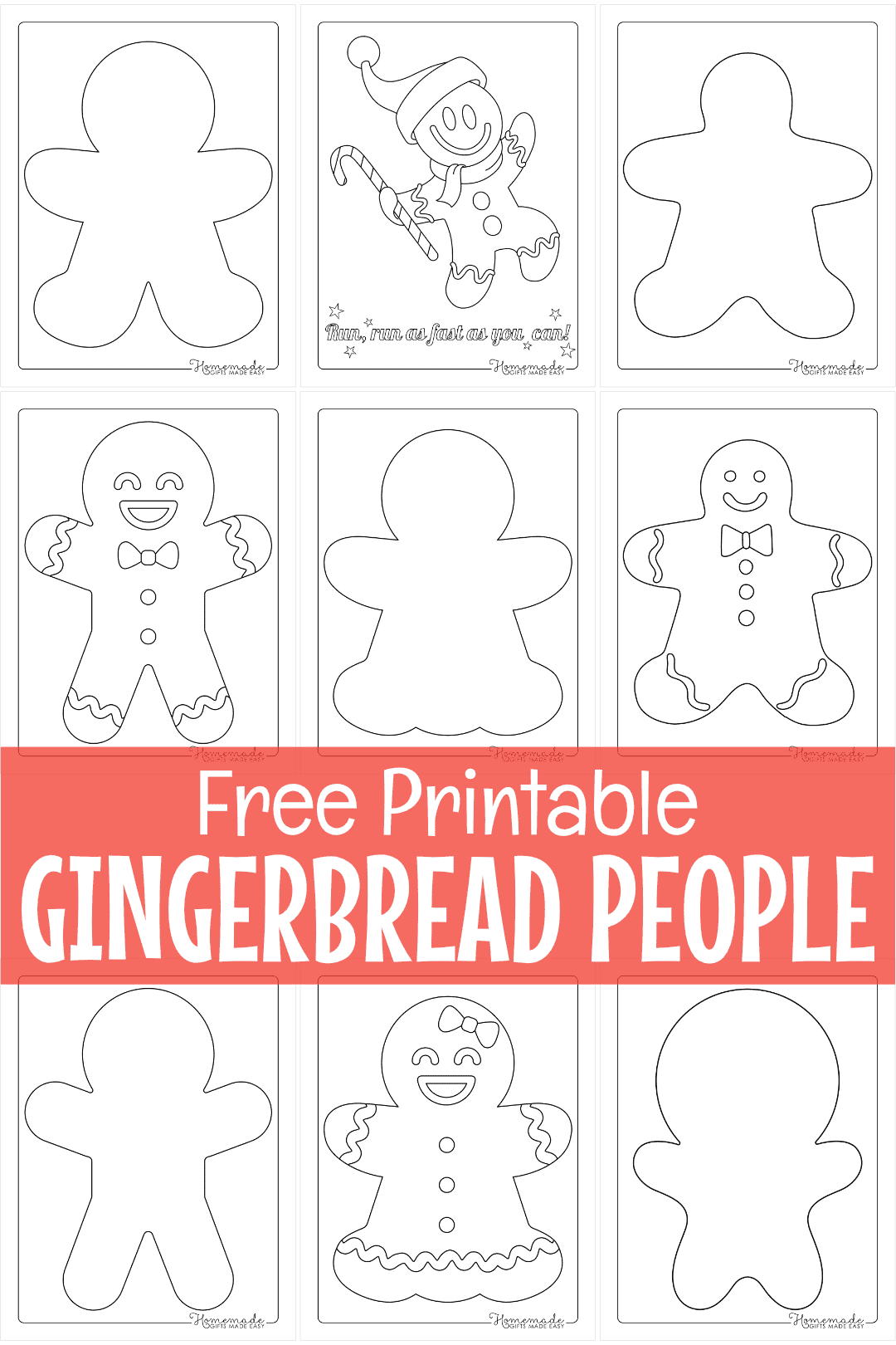 Free Printable Gingerbread Coloring Pages