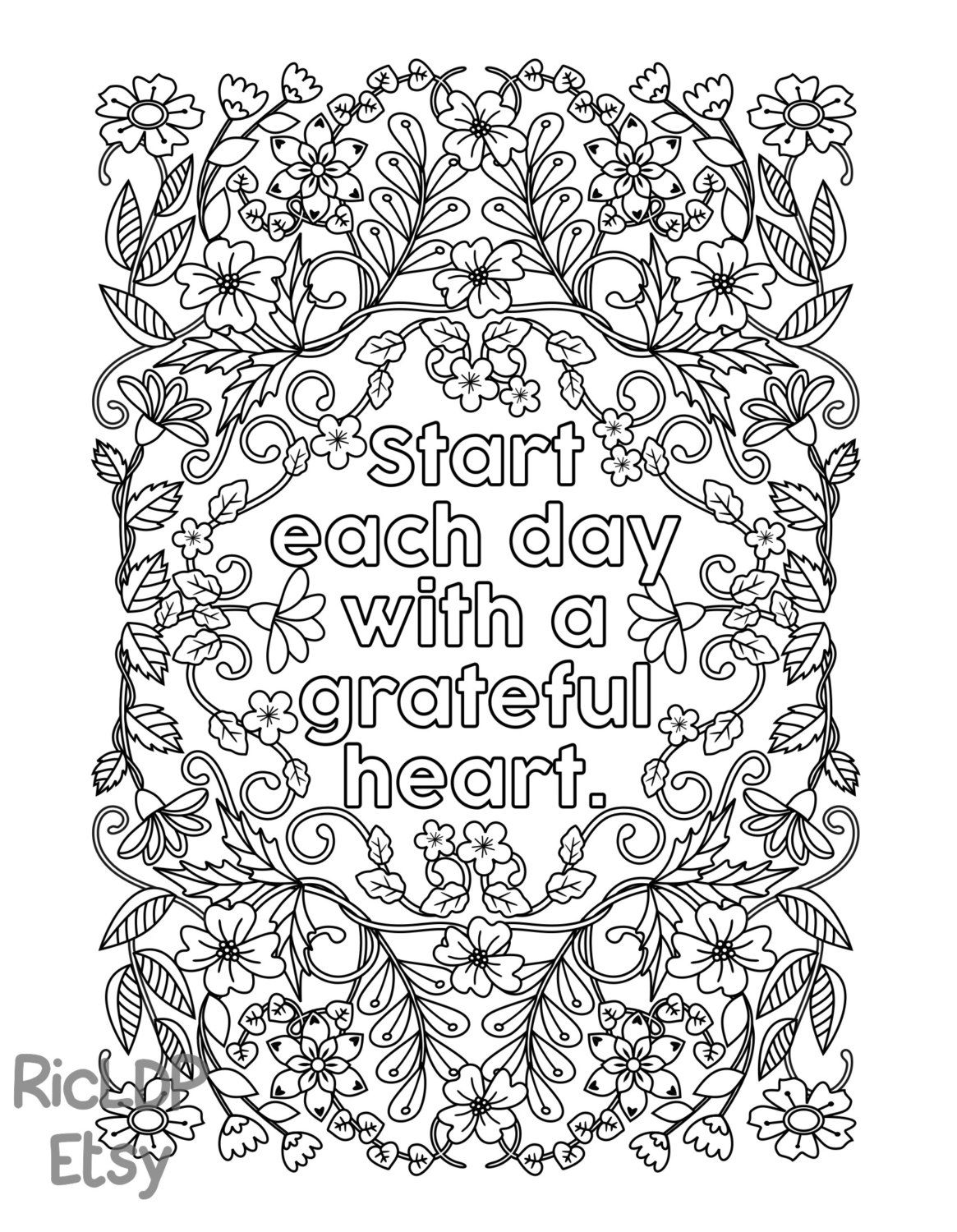 Free Printable Gratitude Coloring Pages