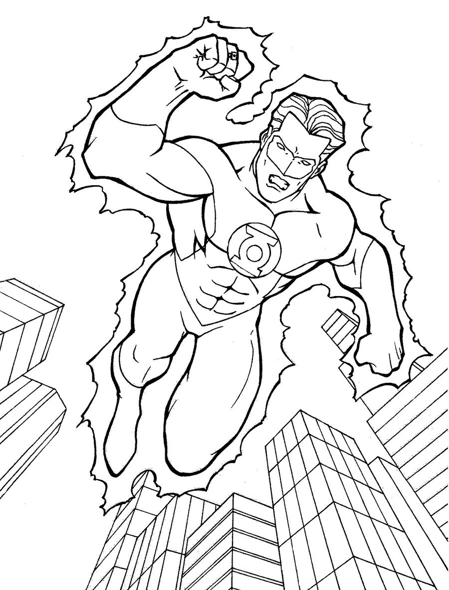 Green Lantern Coloring Pages Printable