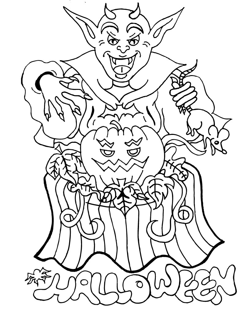 Kids Printable Halloween Coloring Pages