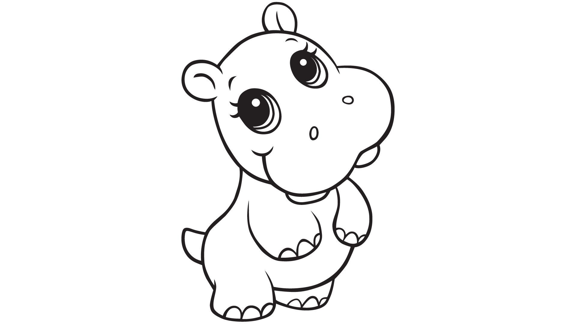 Free Printable Hippo Coloring Pages Free Printable