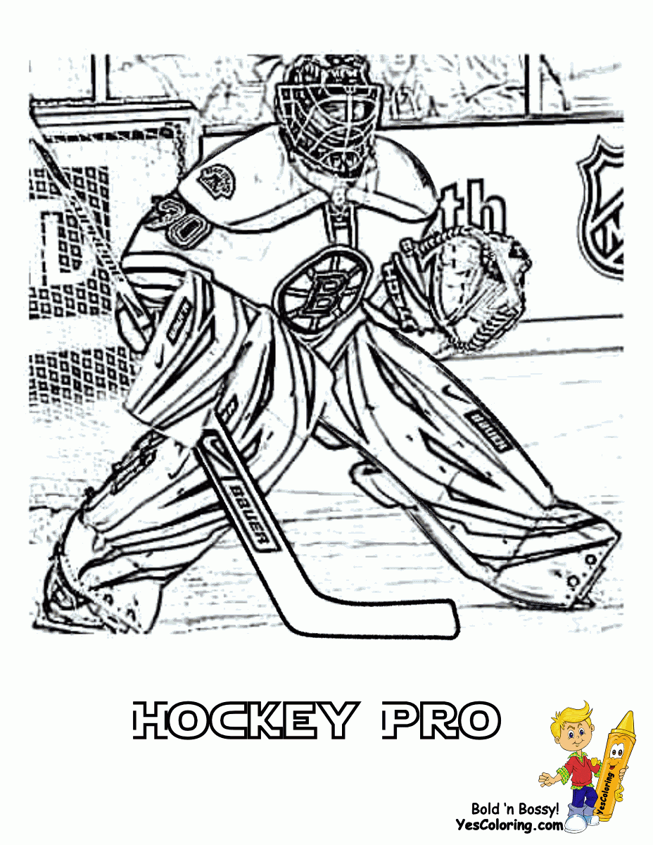 Hockey Printable Coloring Page