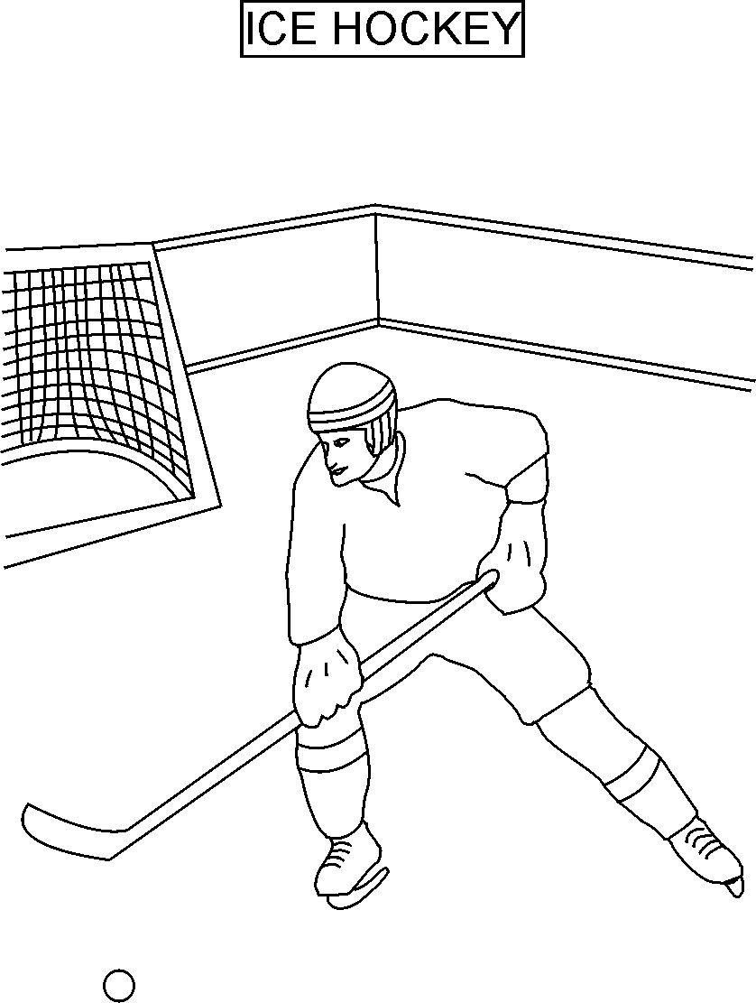 Hockey Printable Color Pages