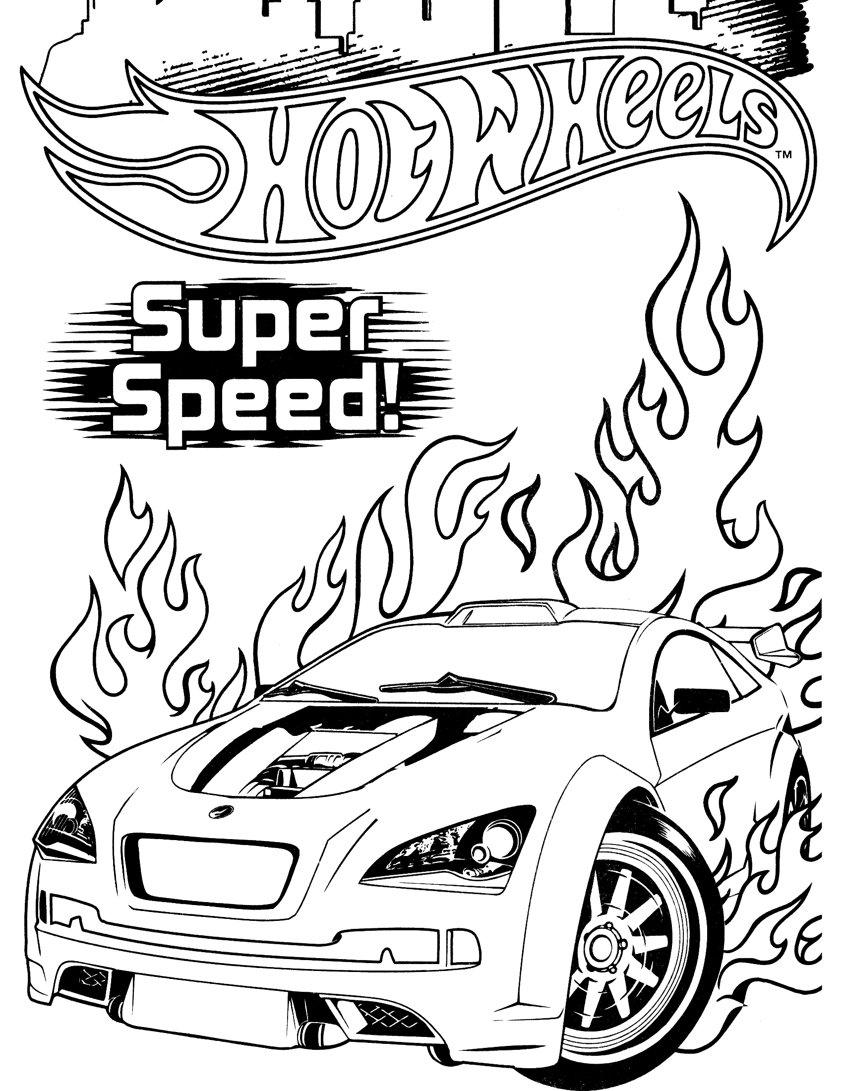 Printable Hot Wheels Coloring Pages