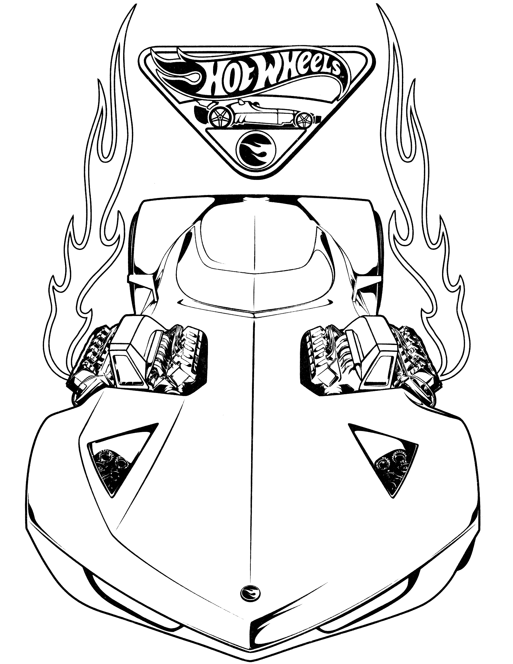 Free Printable Hotwheel Coloring Pages