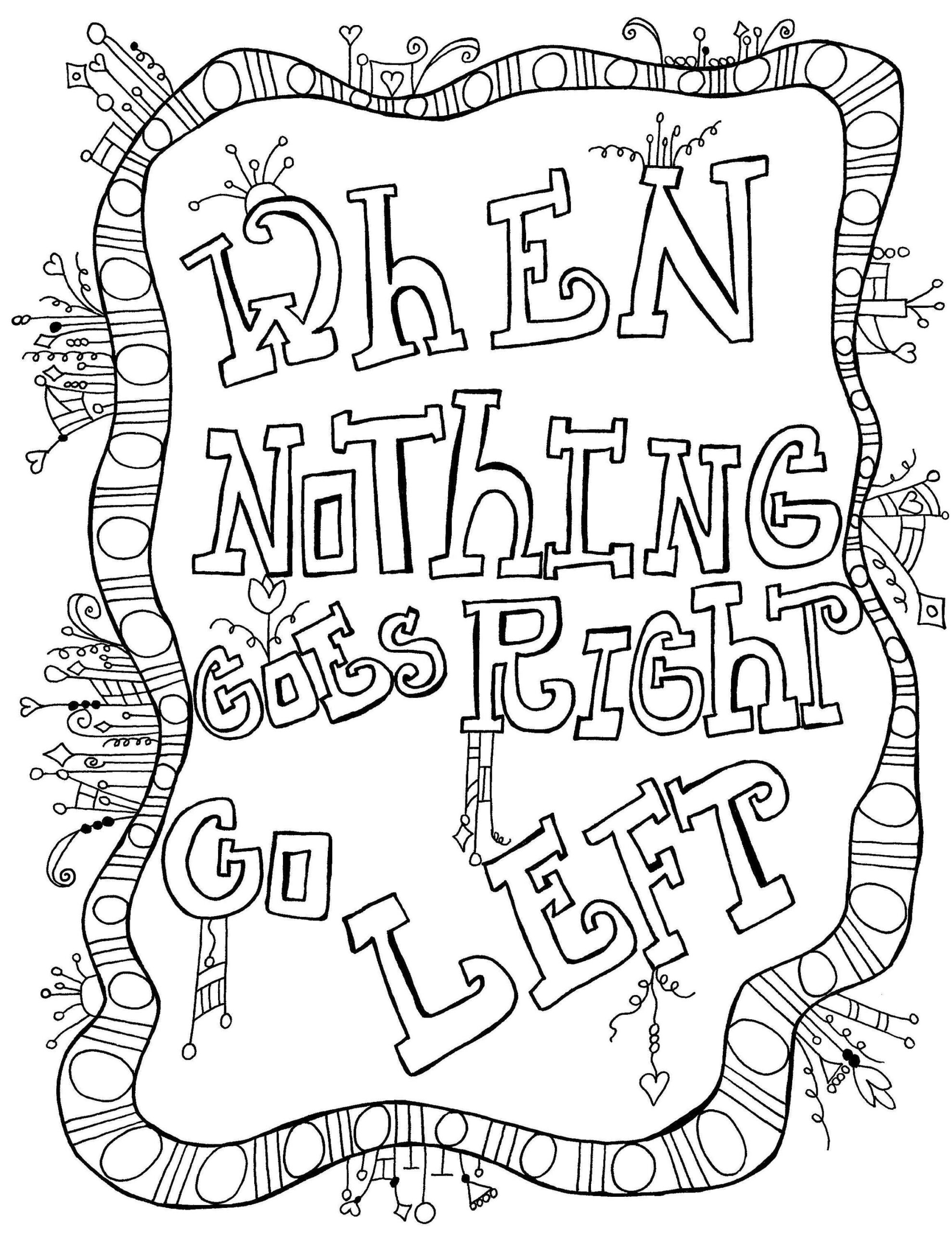 Inspirational Quotes Coloring Pages Printable