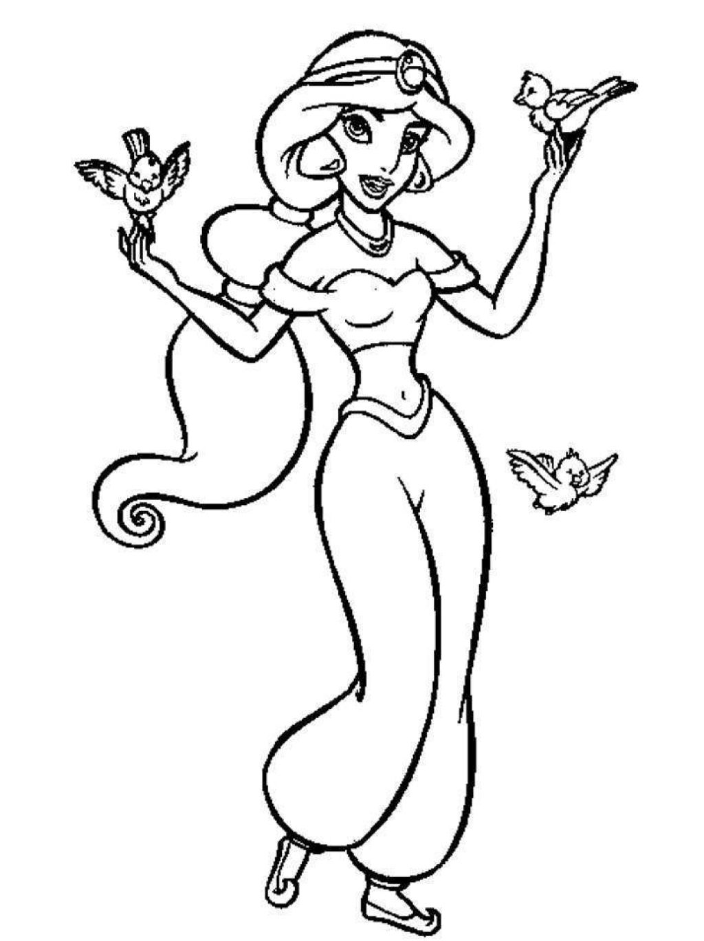 Jasmine Coloring Pages Printable