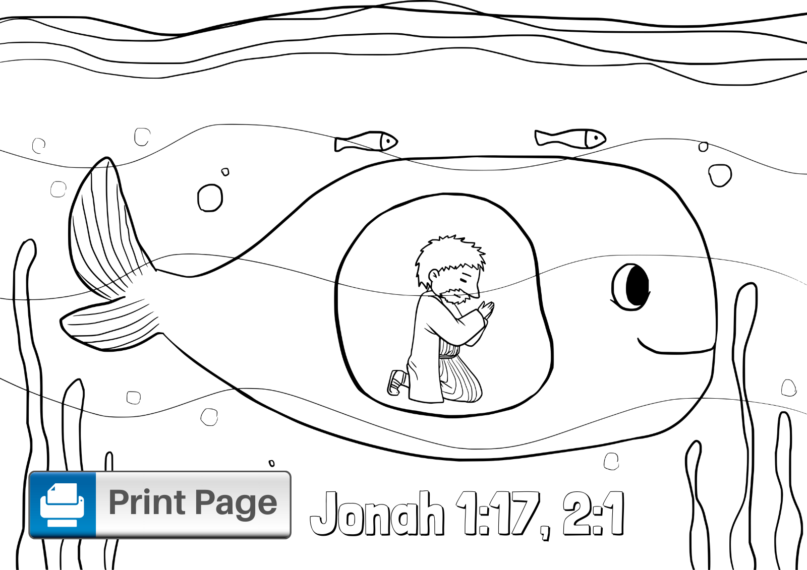 Free Printable Jonah And The Whale Coloring Pages