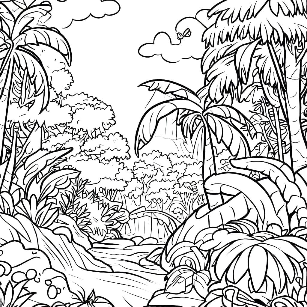 Free Printable Jungle Coloring Page Download Print Or Color Online For Free