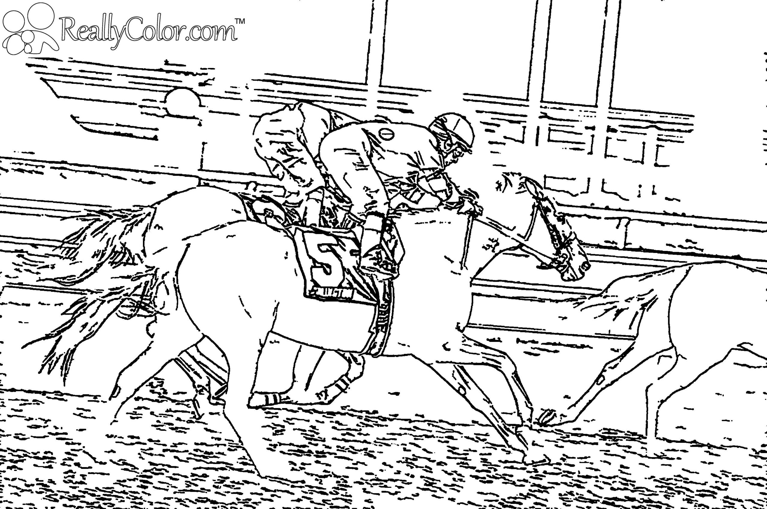 Free Printable Kentucky Derby Coloring Pages GabriellailErickson
