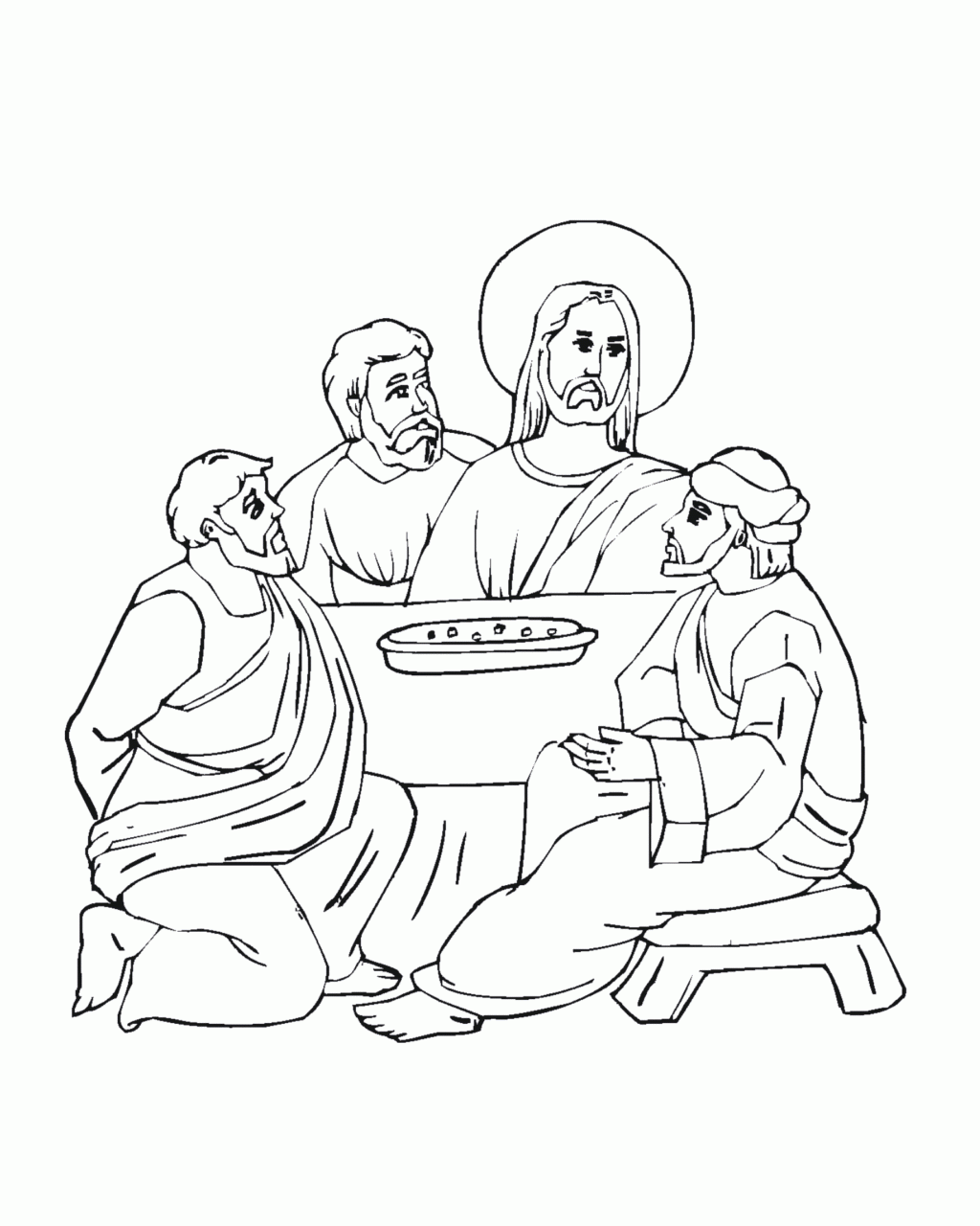 Last Supper Coloring Page Printable