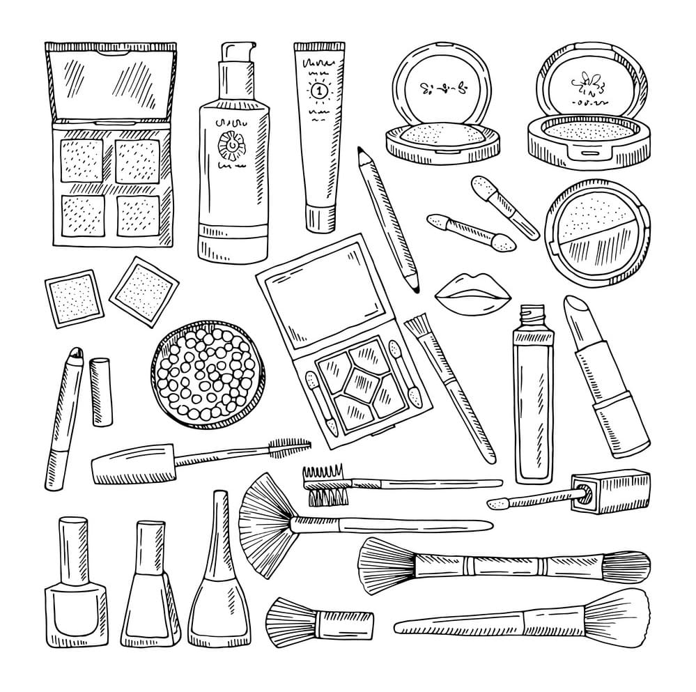 Free Printable Makeup Coloring Pages