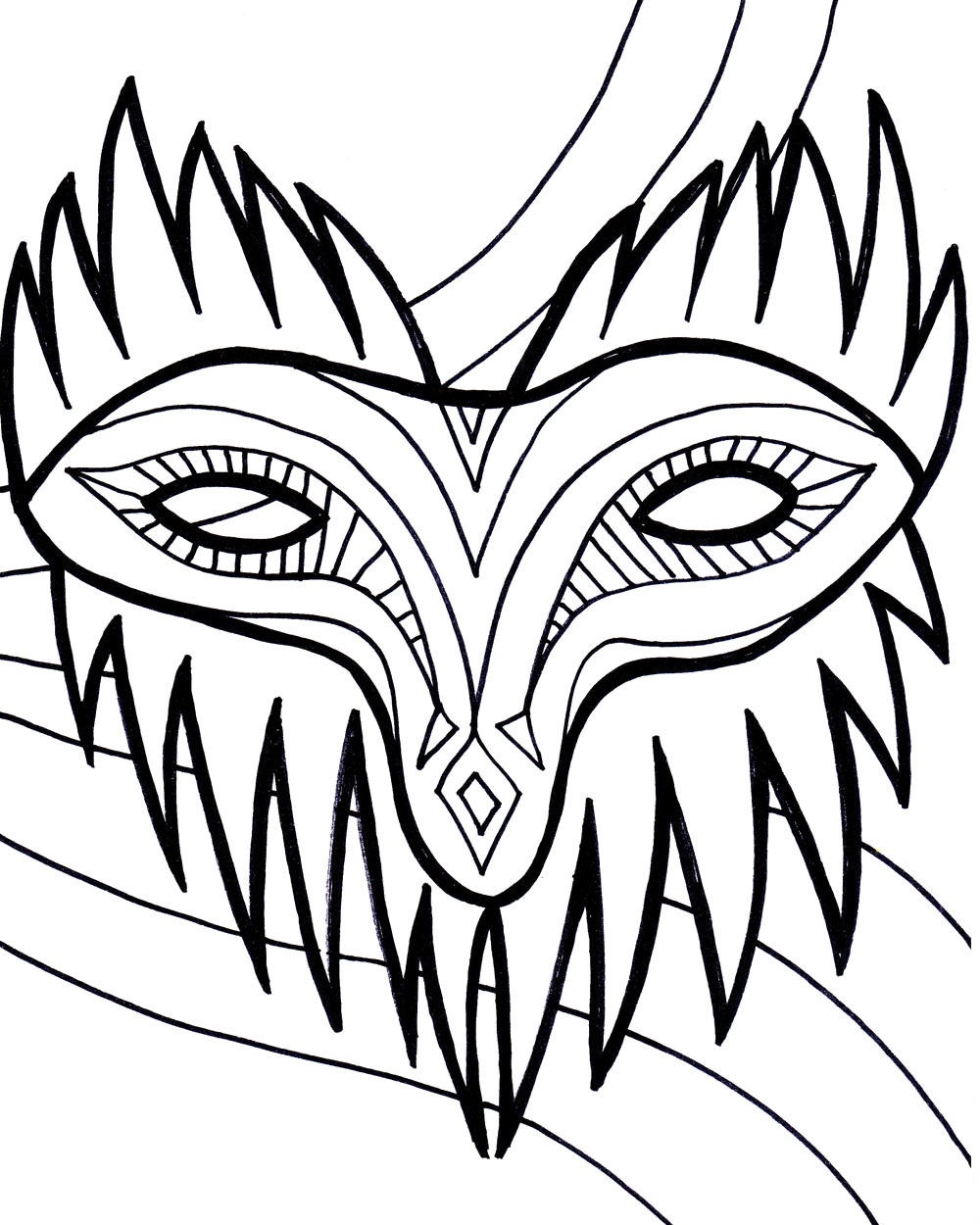 Free Printable Mardi Gras Coloring Pages