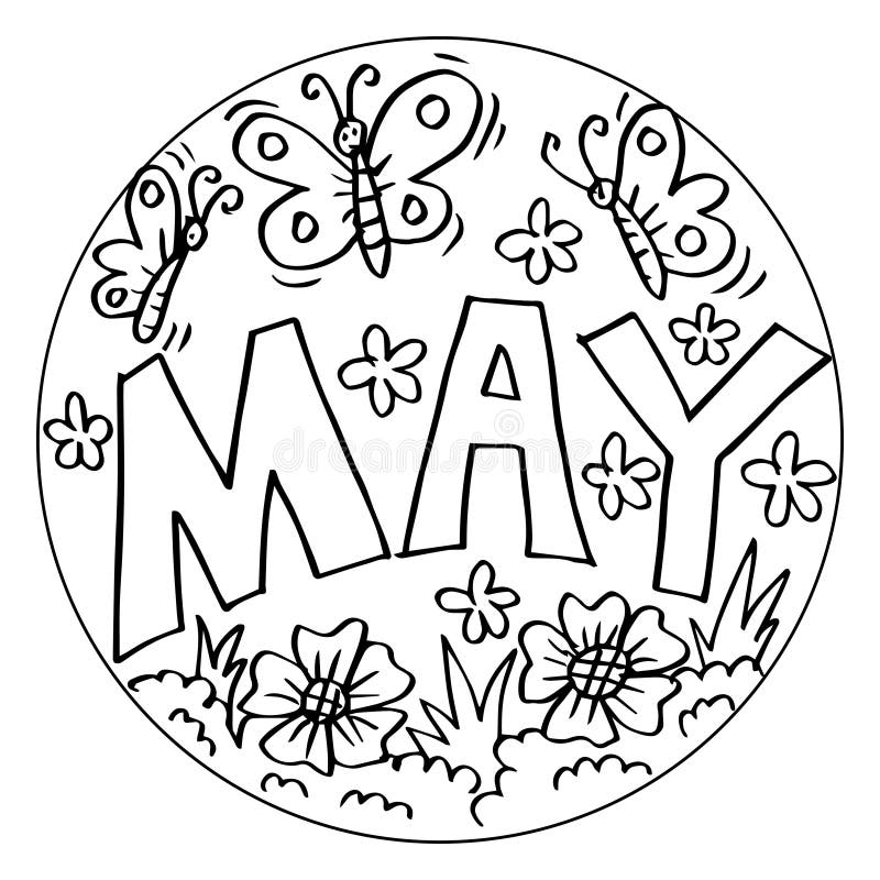 Free Printable May Coloring Pages