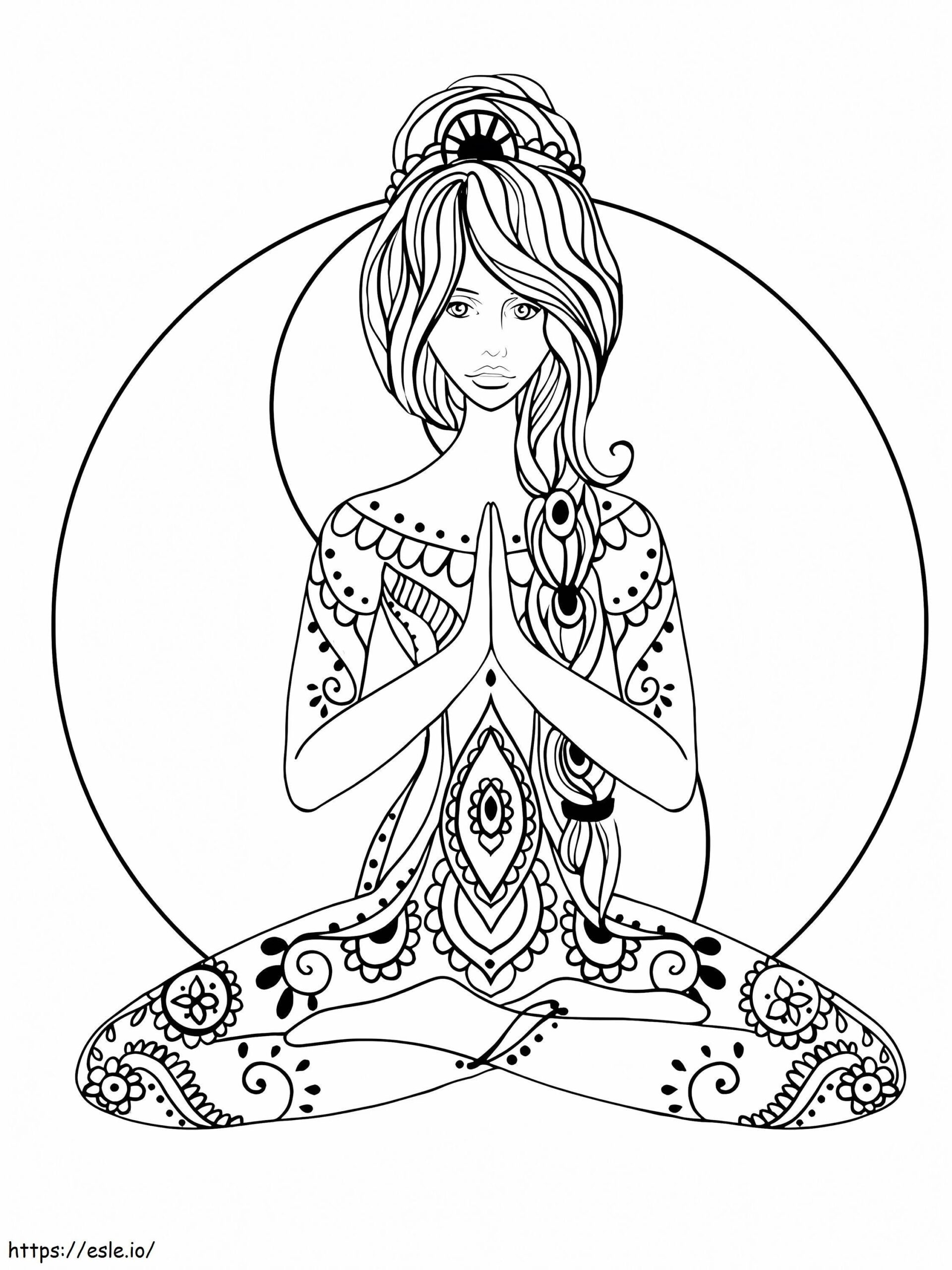 Free Printable Meditation Coloring Page