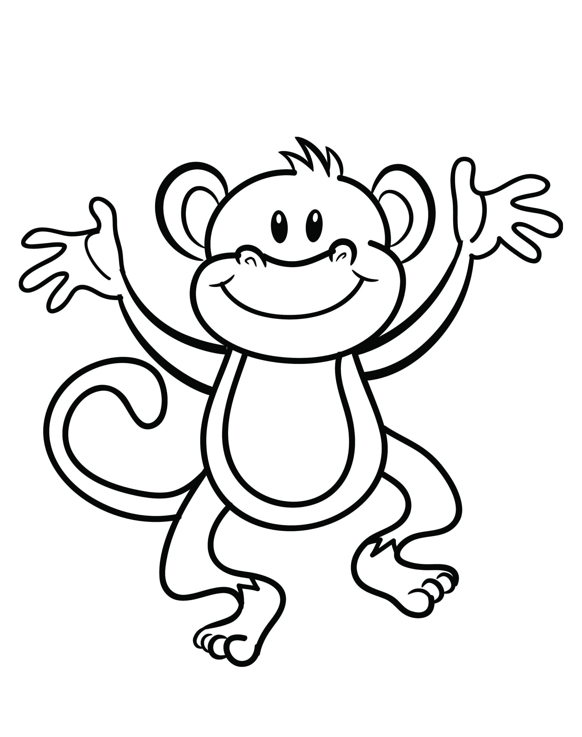 Free Printable Monkey Coloring Page Boyama Kitab Boyama Sayfalar Yazd R Labilir Renkli