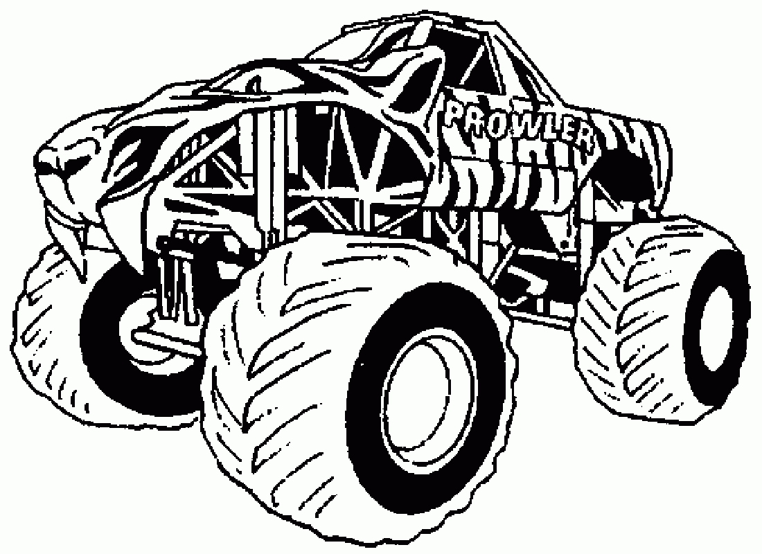 Monster Truck Printable Coloring Pages
