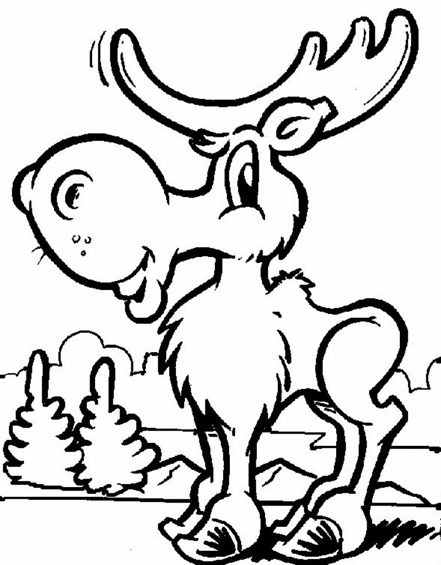 Moose Coloring Page Printable