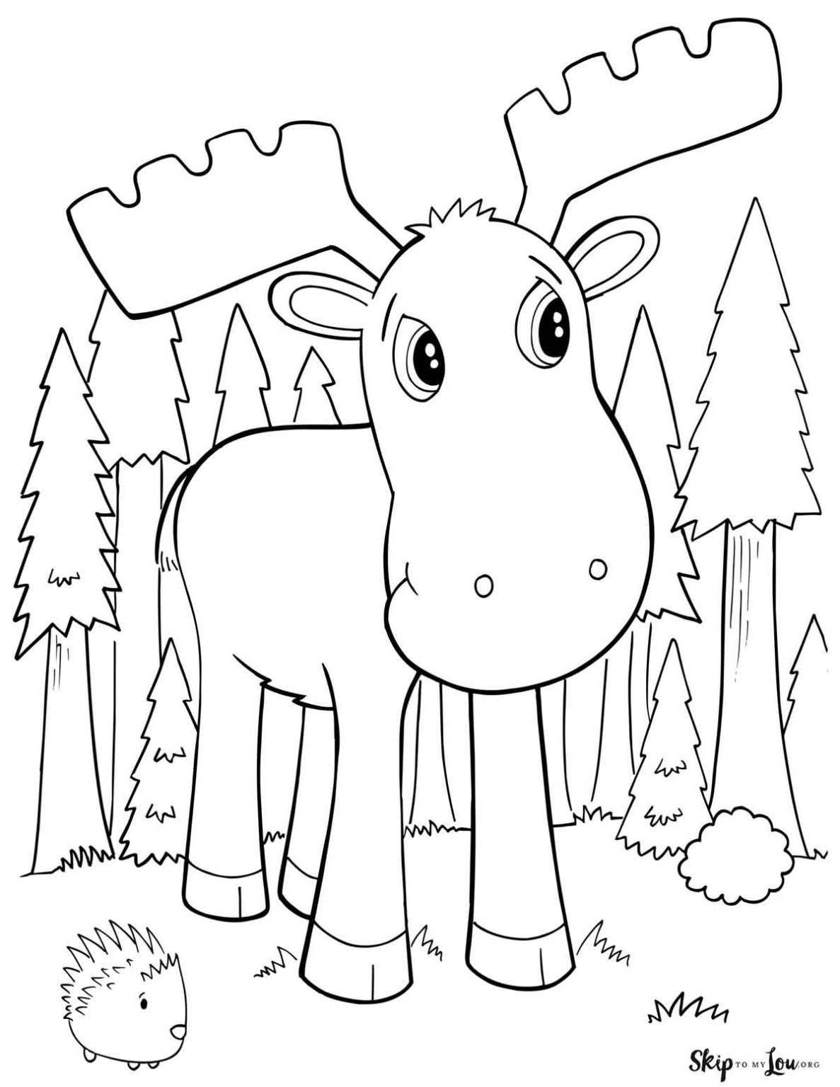 Free Printable Moose Coloring Pages