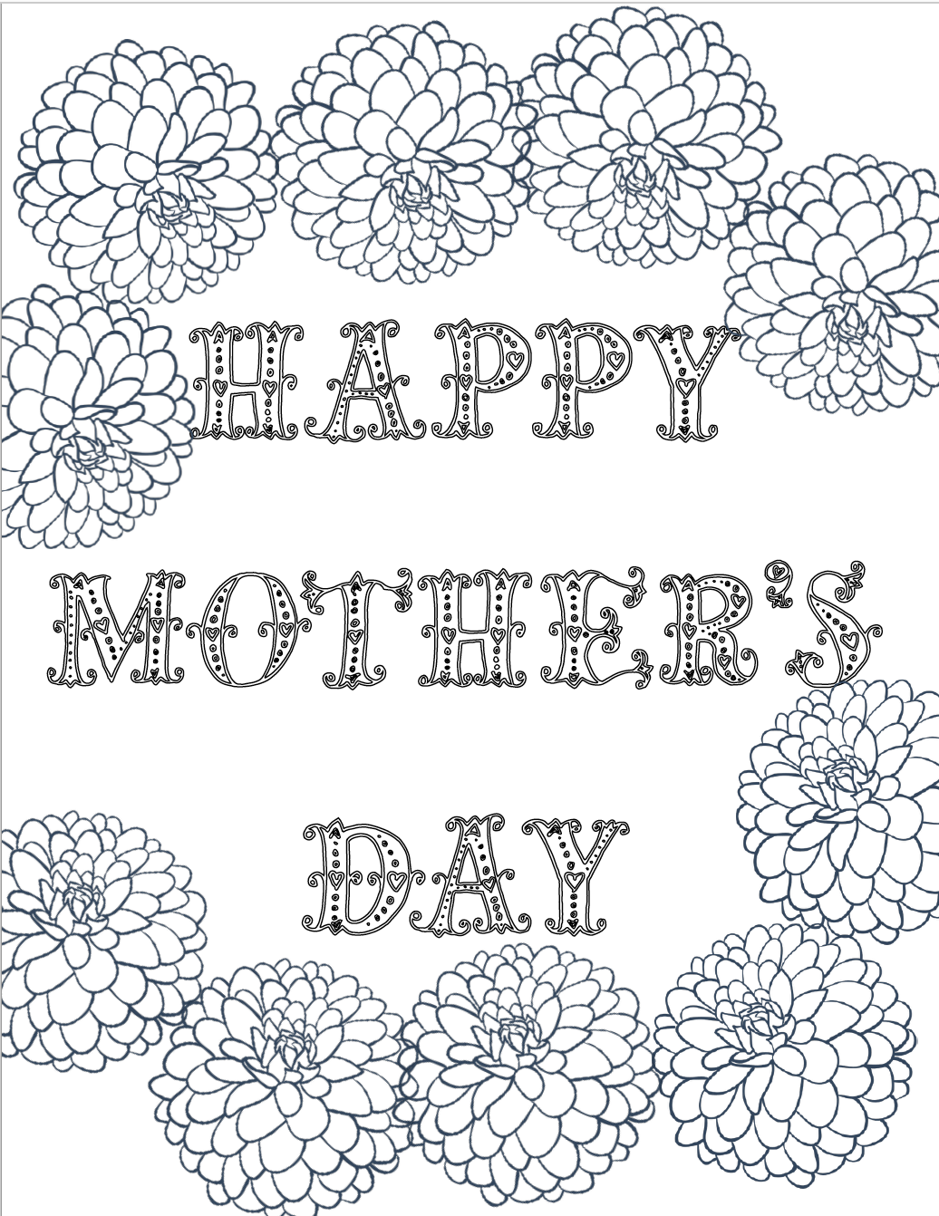 Free Printable Mother S Day Coloring Pages 4 Designs