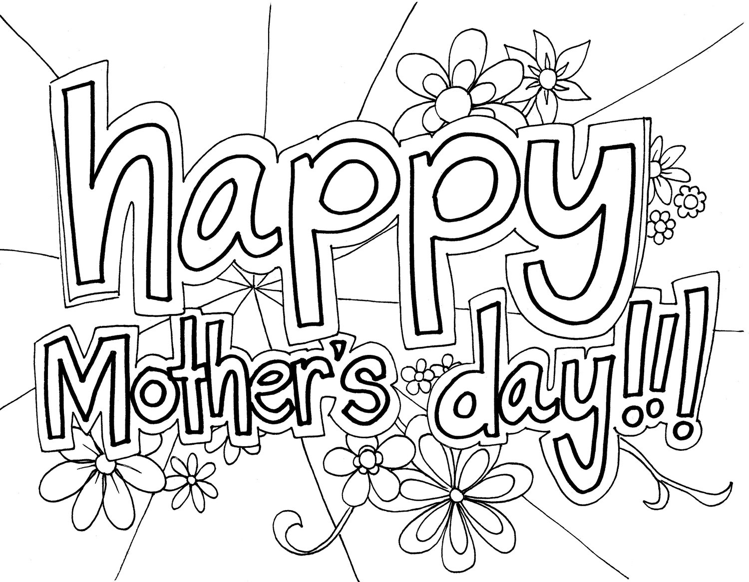 Printable Mother's Day Coloring Pages