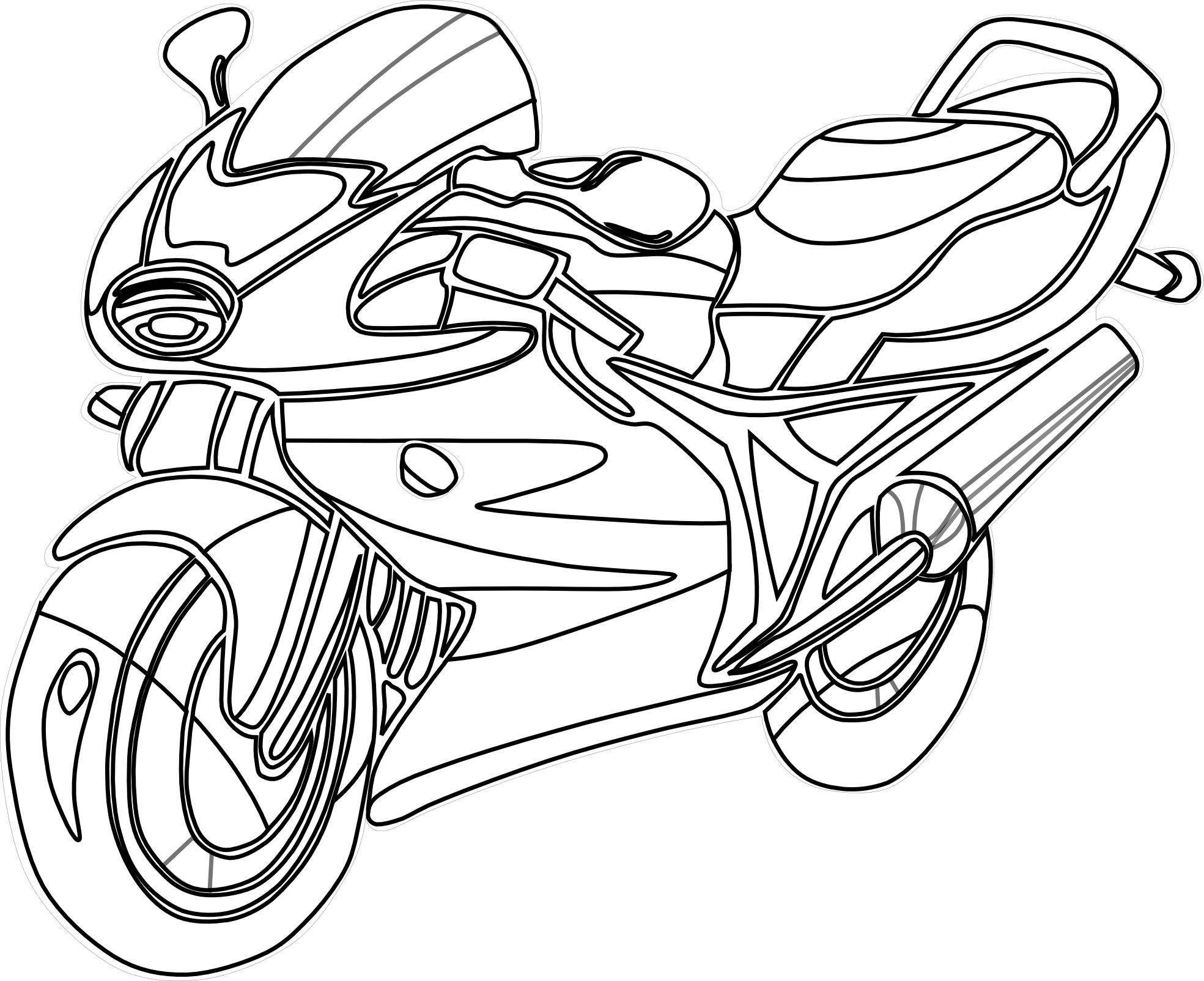 Motorcycle Printable Coloring Pages