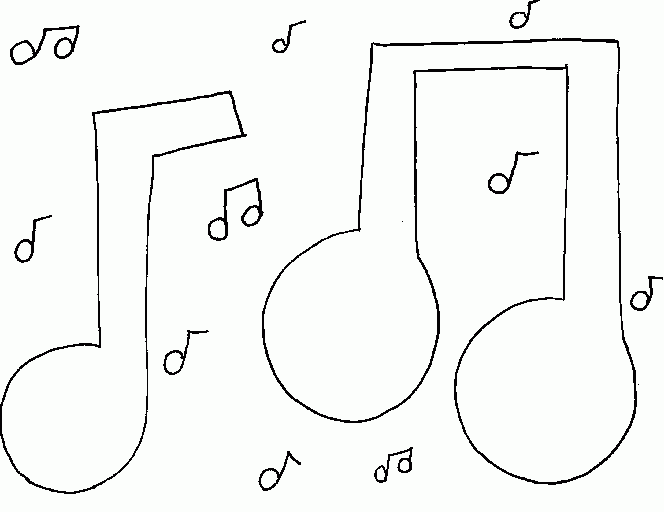 Printable Music Notes Coloring Pages