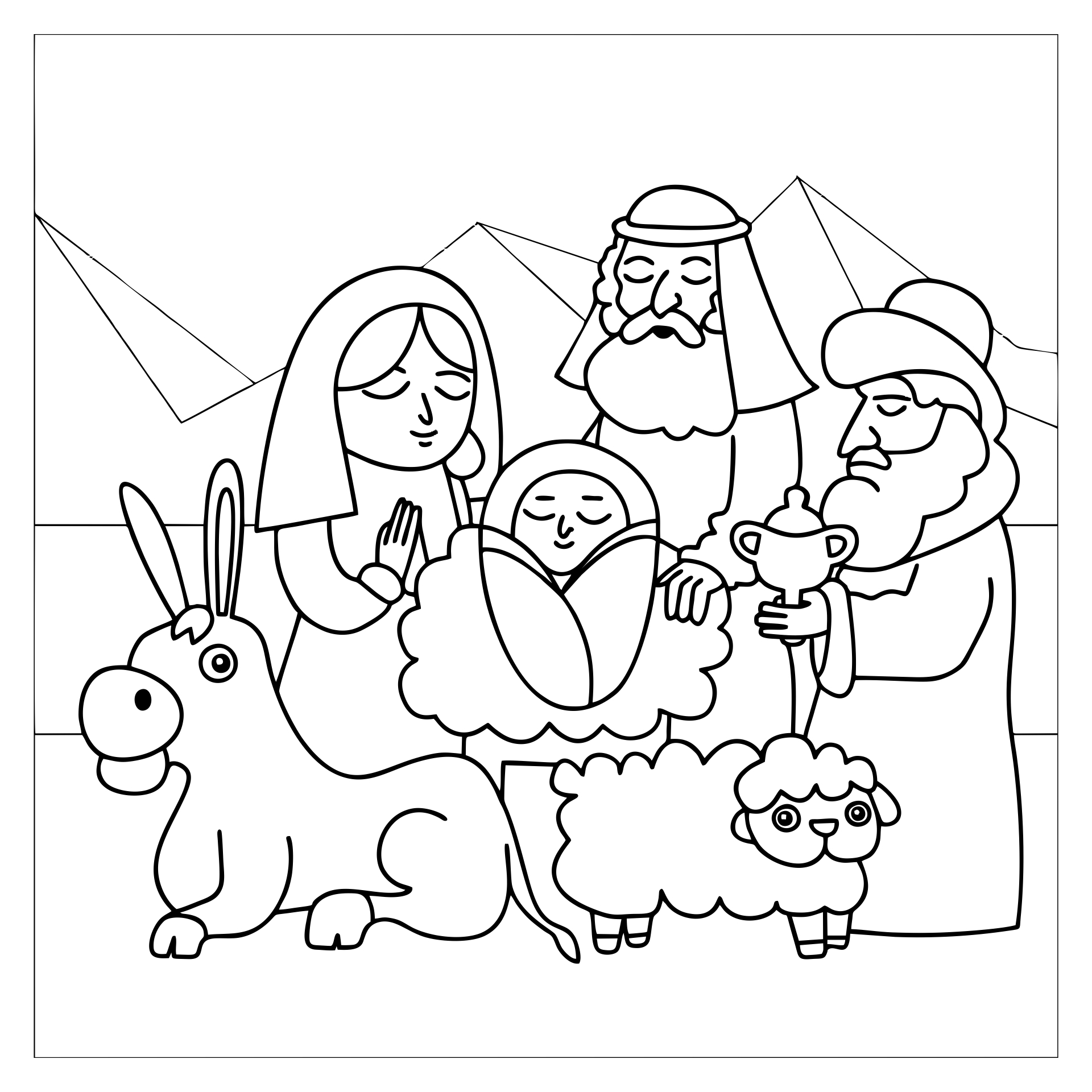 Nativity Coloring Pages Free Printable