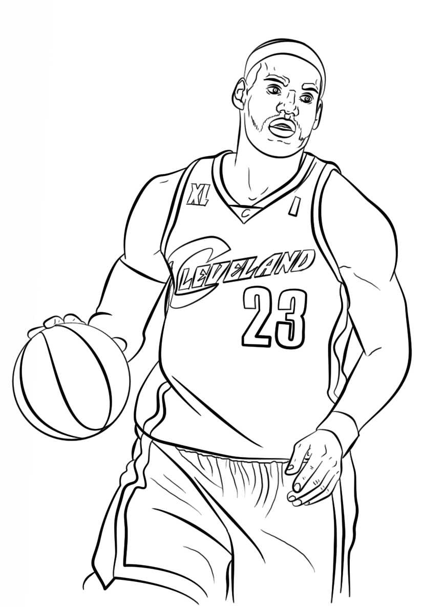 Basketball Player Printable Coloring Pages