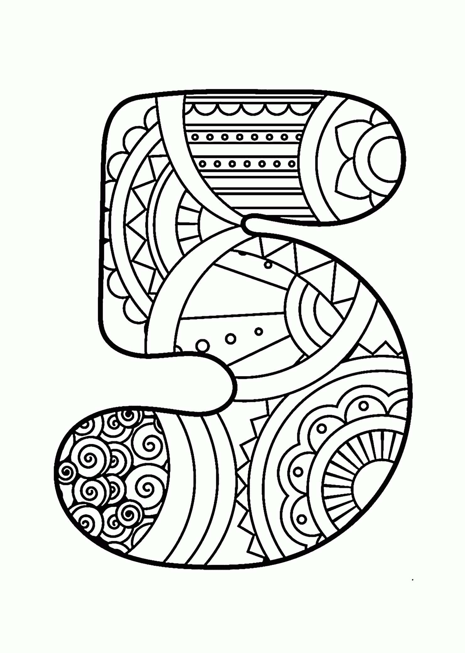 Free Printable Number 5 Coloring Pages Kathleen Brown S Toddler Worksheets