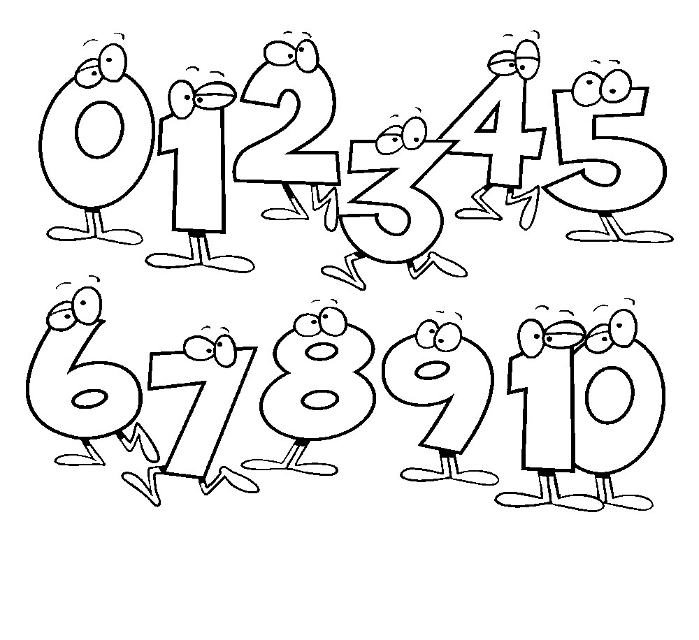 Number Coloring Pages Printables