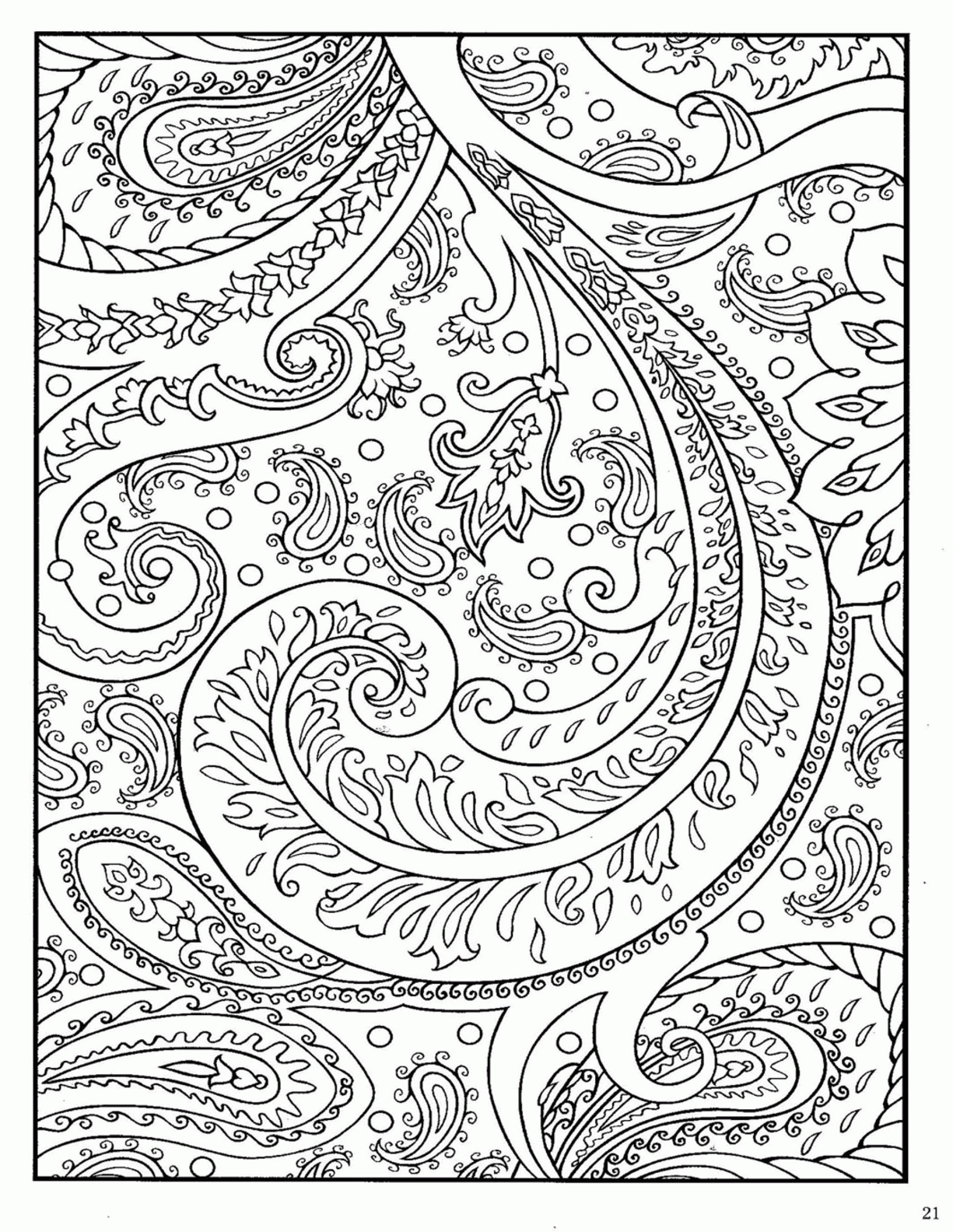 Free Printable Paisley Coloring Pages For Adults Coloring Home