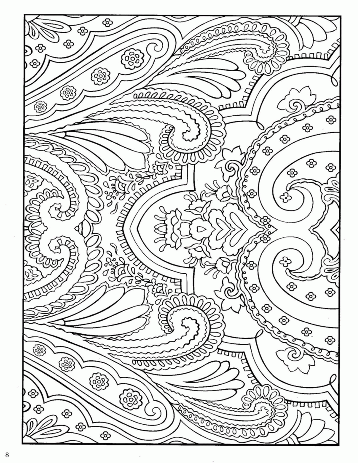 Printable Paisley Coloring Pages