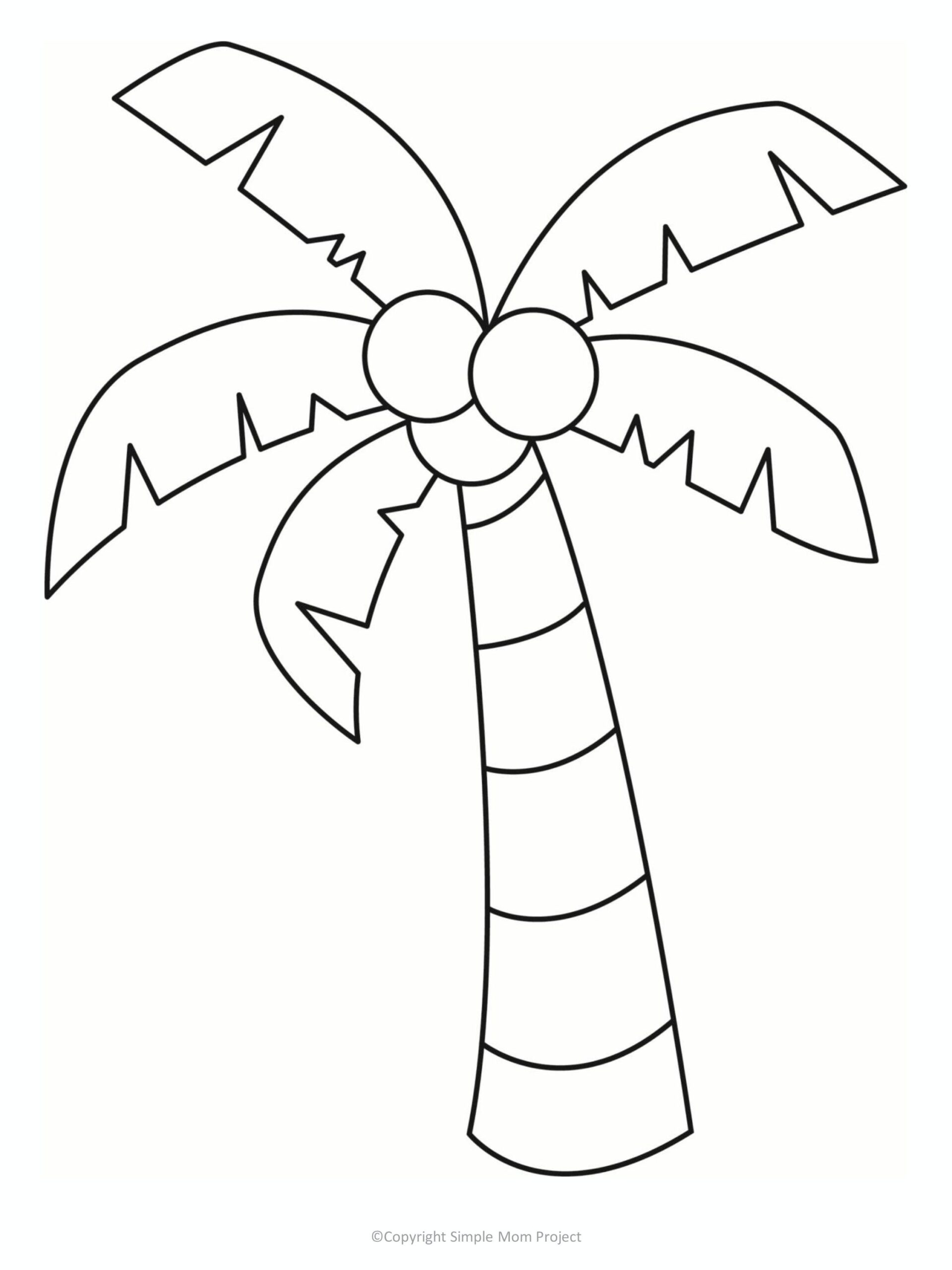 Free Printable Palm Tree Template