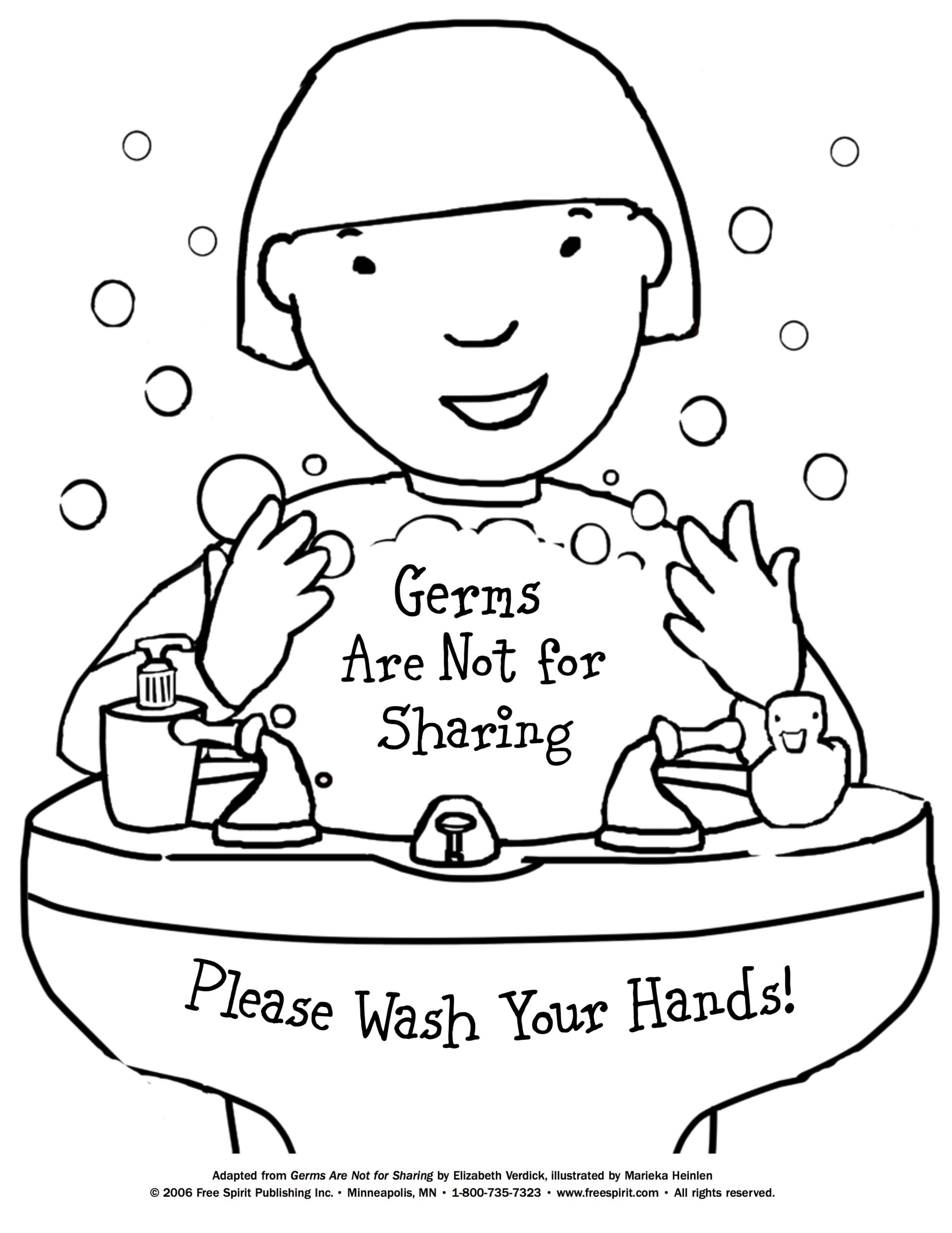 Free Printable Hygiene Coloring Pages