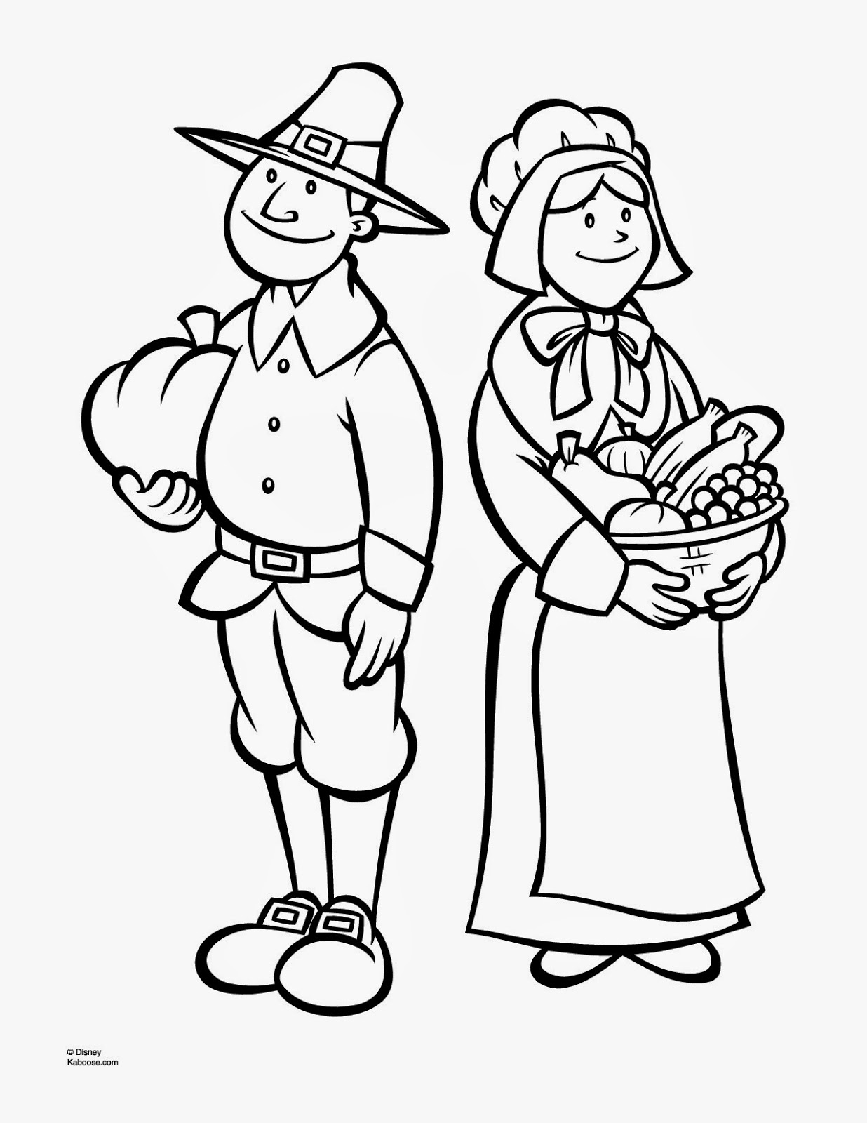 Free Printable Pilgrim Coloring Pages