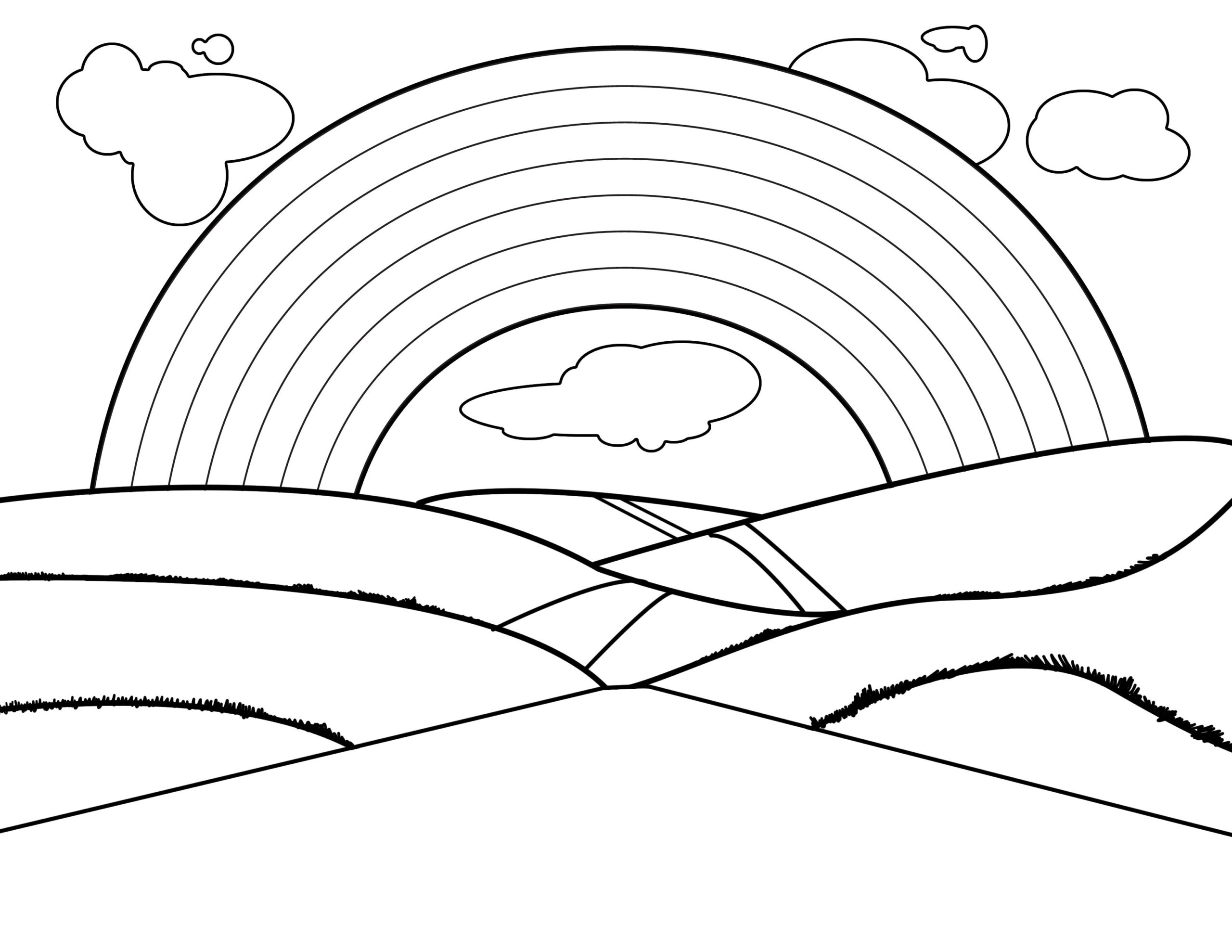 Rainbow Coloring Pages Free Printable
