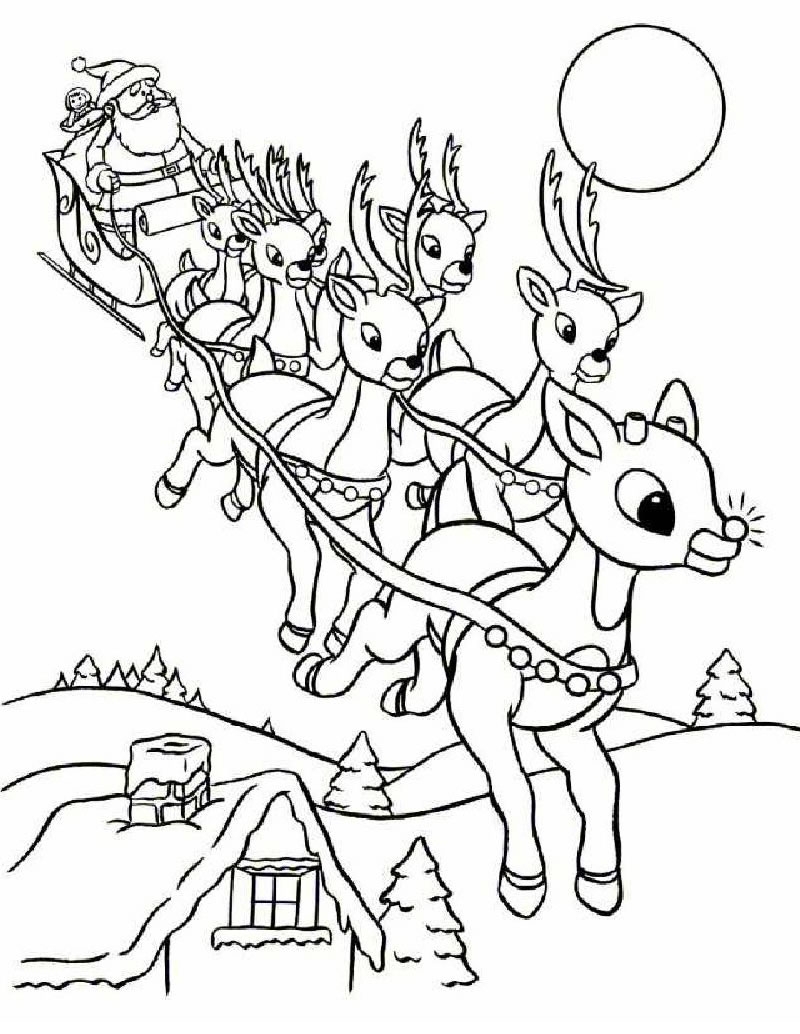 Free Printable Rudolph Coloring Pages