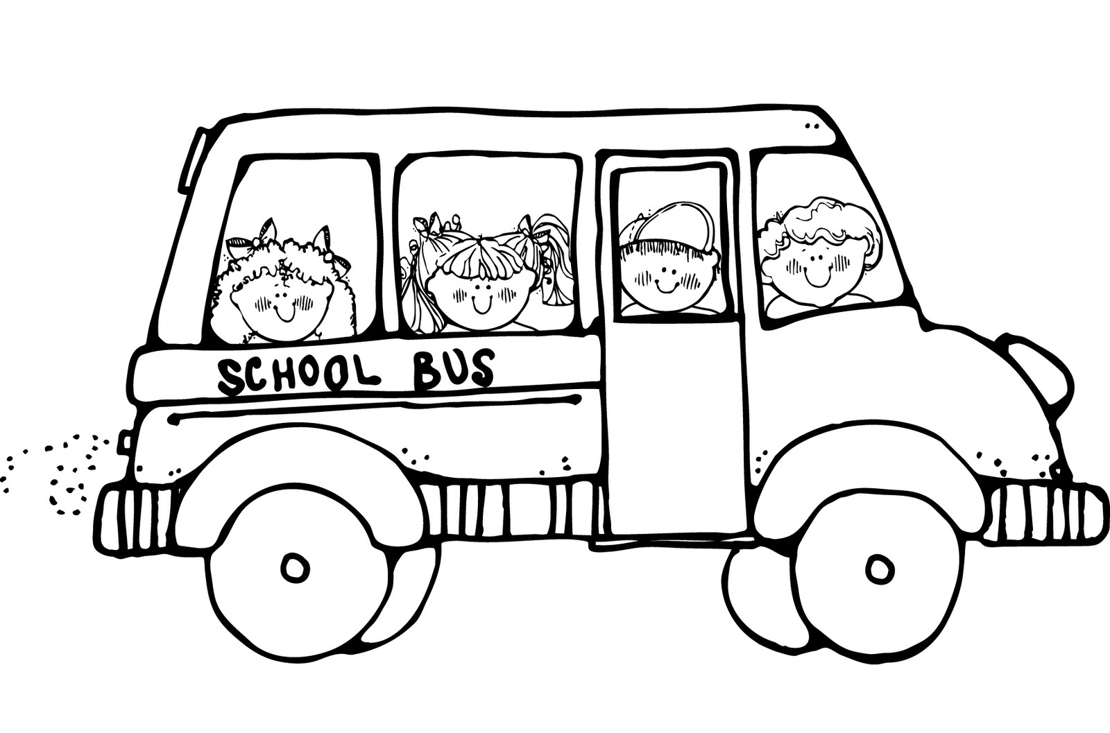 Printable School Bus Coloring Page