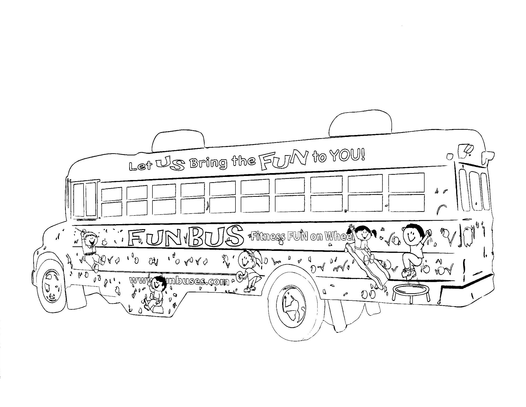 Printable Bus Coloring Pages