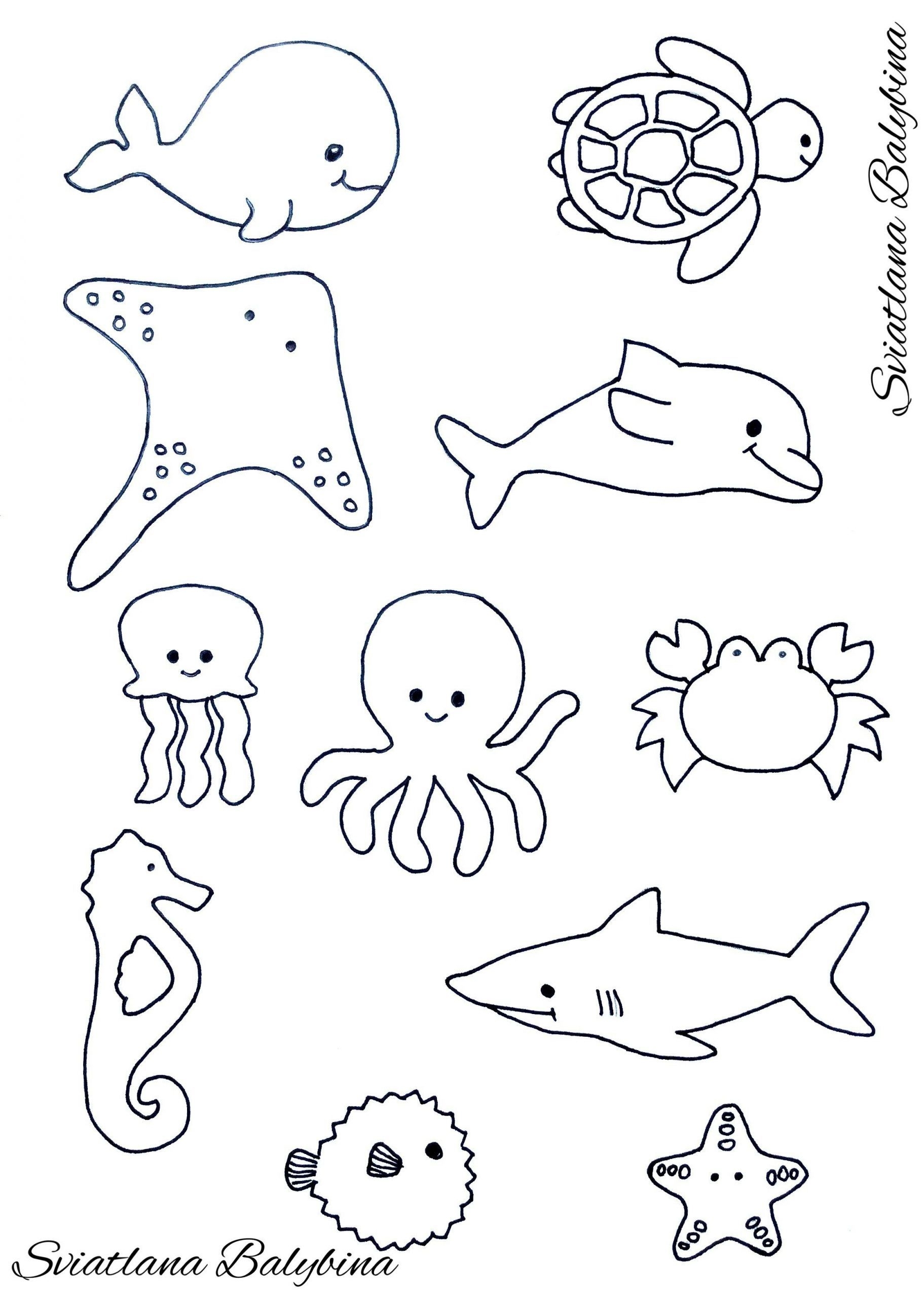 Printable Sea Creatures Coloring Pages