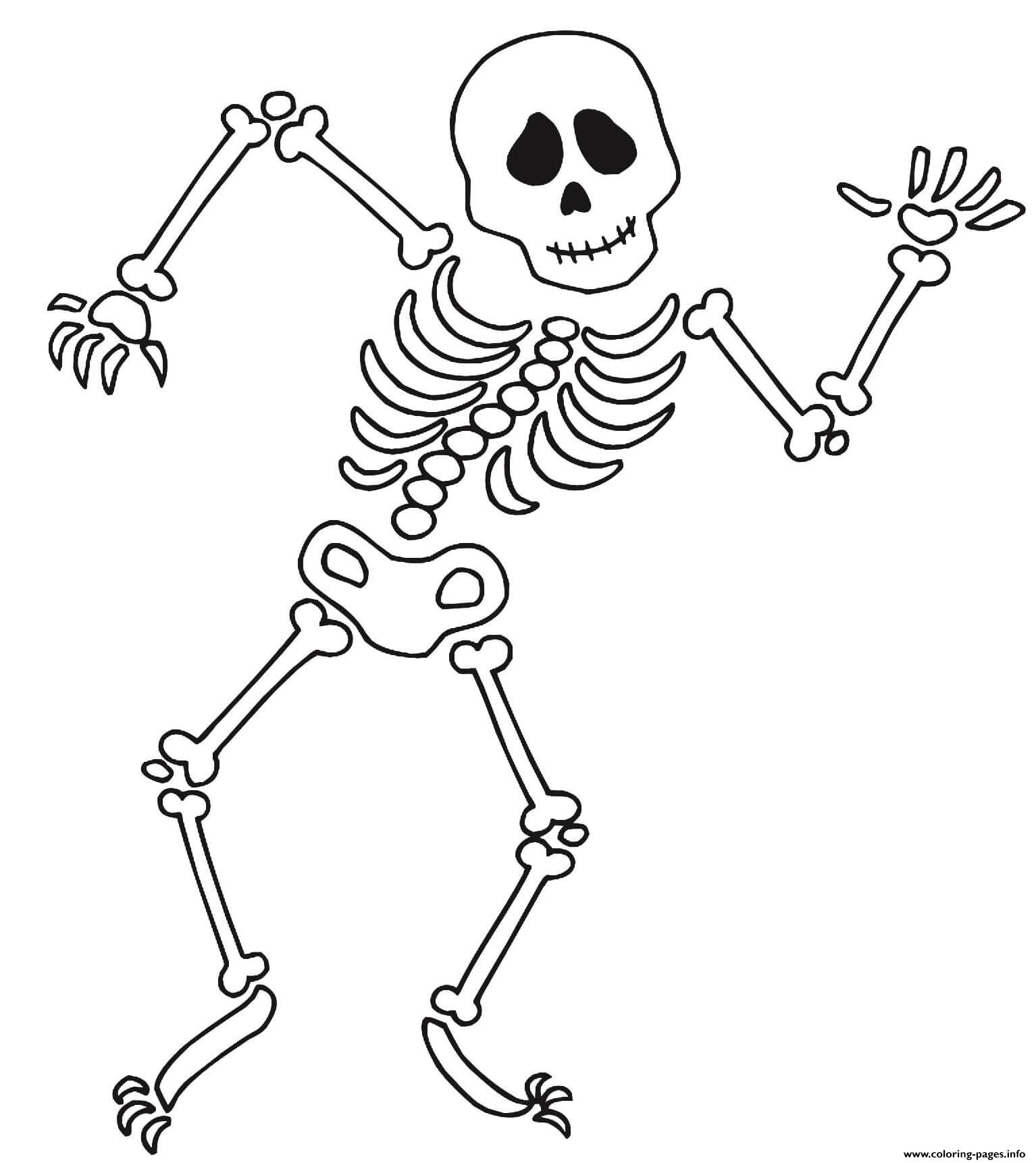 Skeleton Coloring Pages Printable