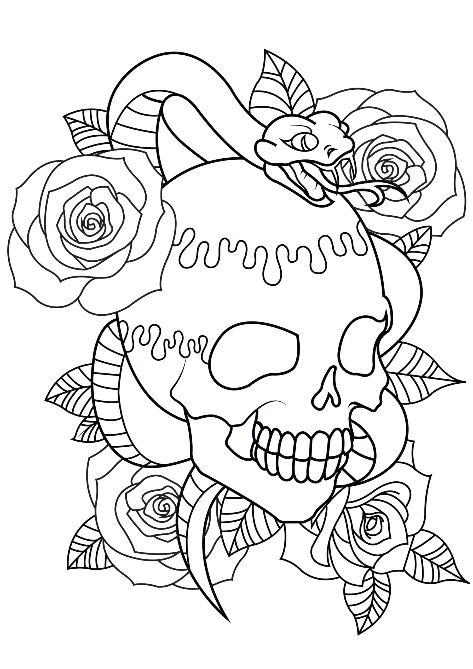 Free Printable Skull Coloring Pages