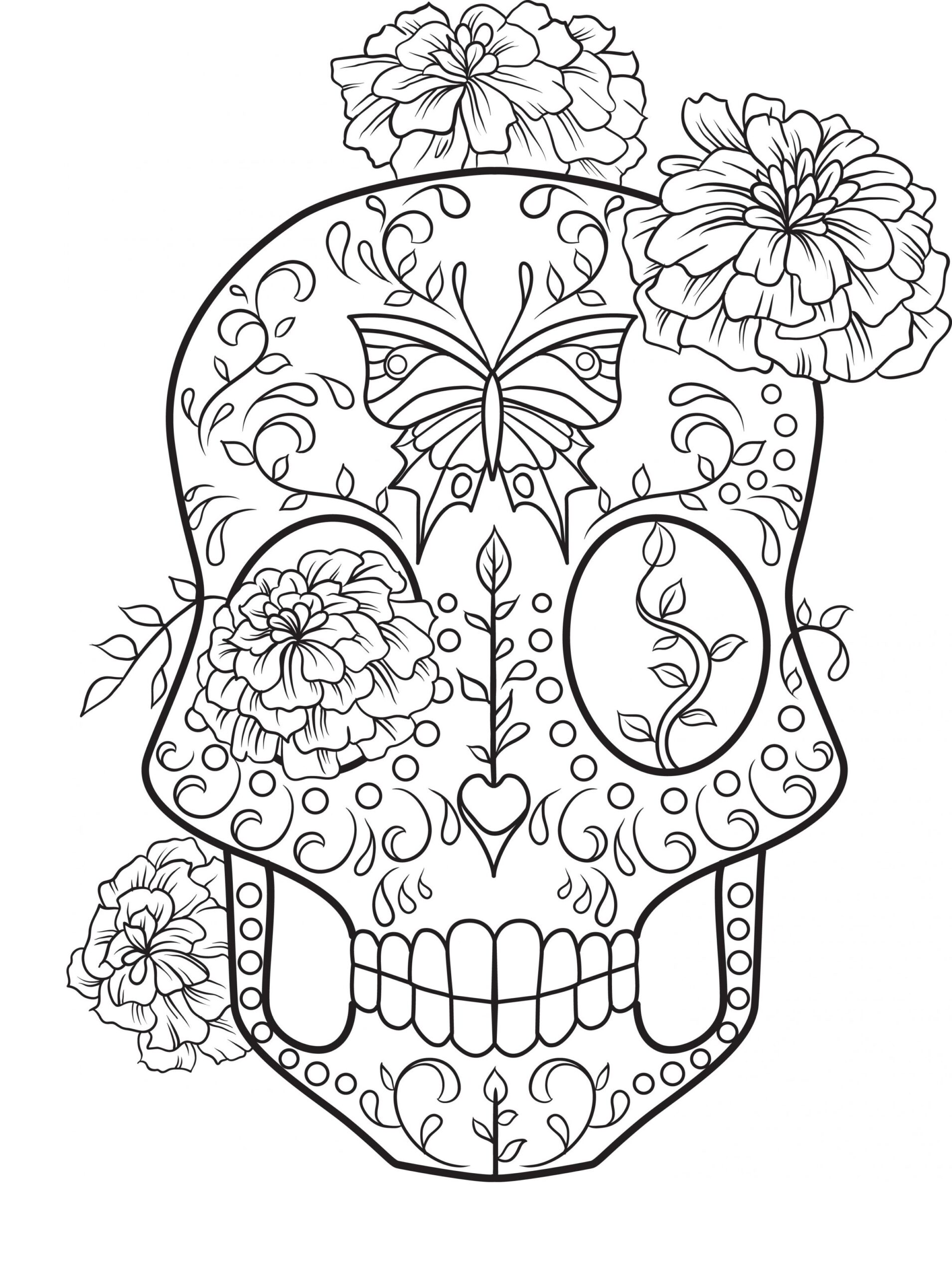 Free Printable Skull Coloring Pages