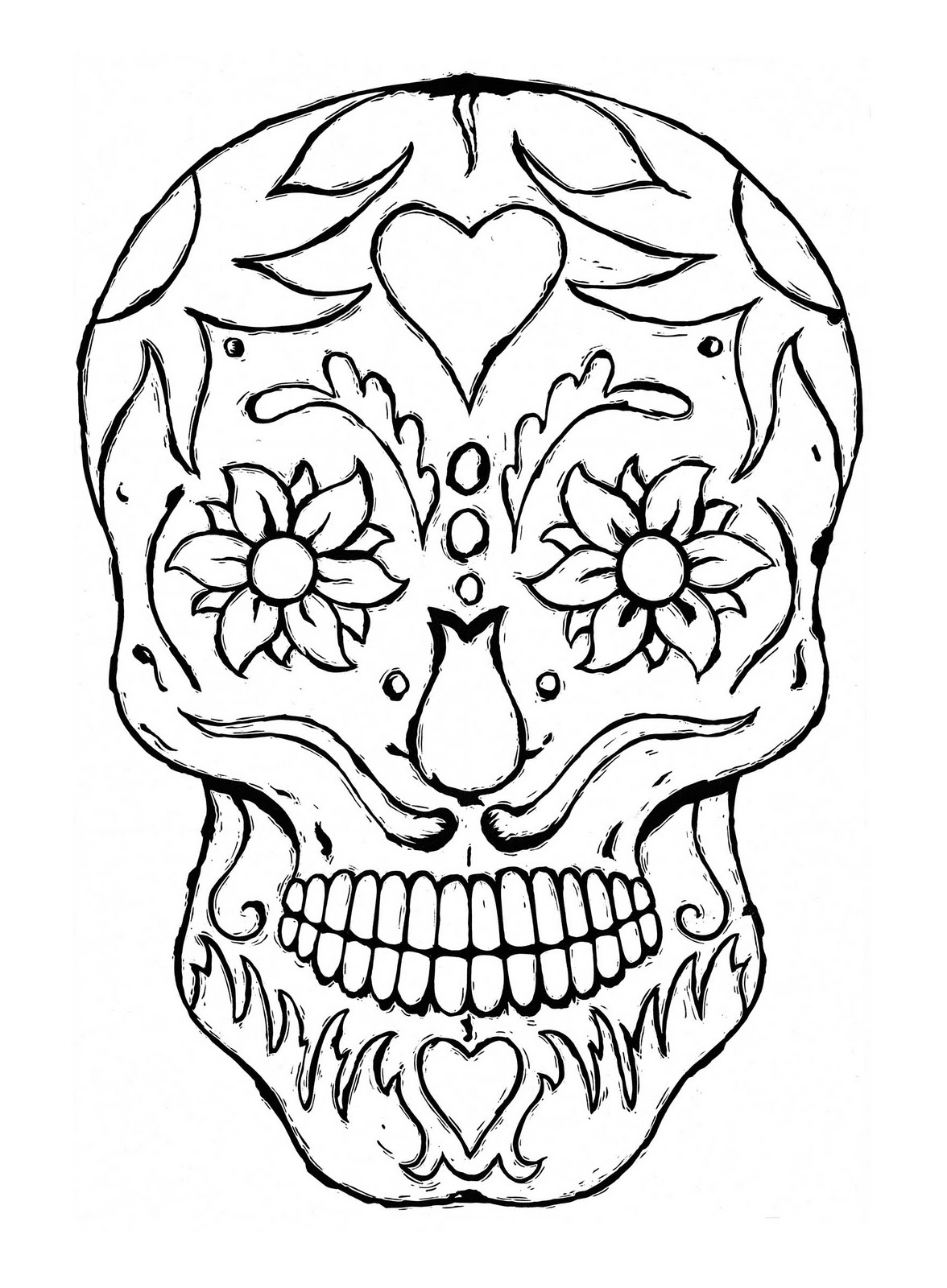 Free Skull Printable Coloring Pages