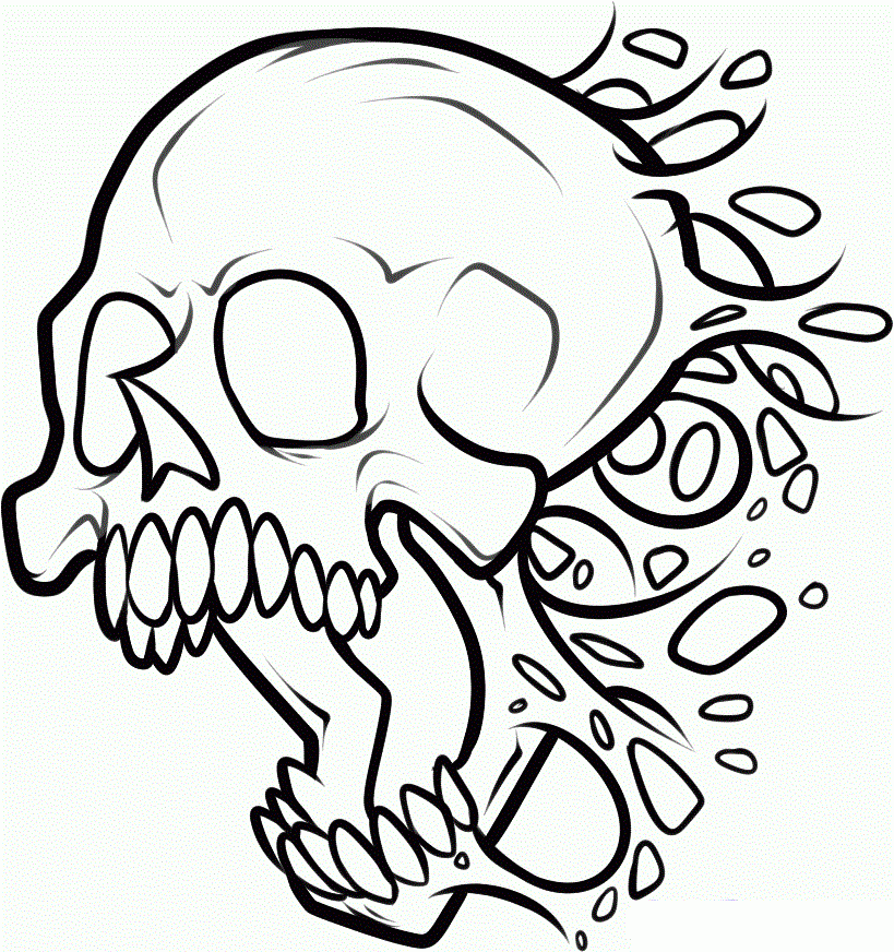 Printable Skull Coloring Pages