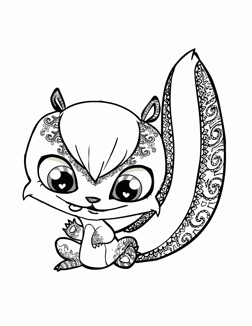 Free Printable Skunk Coloring Pages
