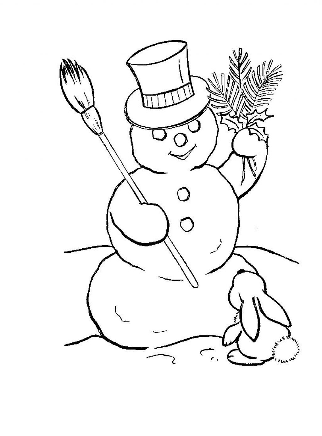 Snowman Printable Coloring Pages